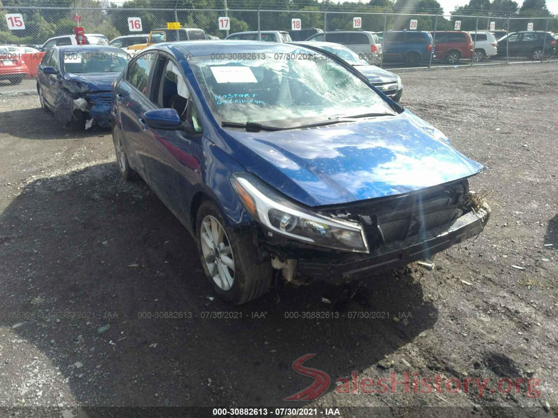 3KPFL4A79HE006645 2017 KIA FORTE