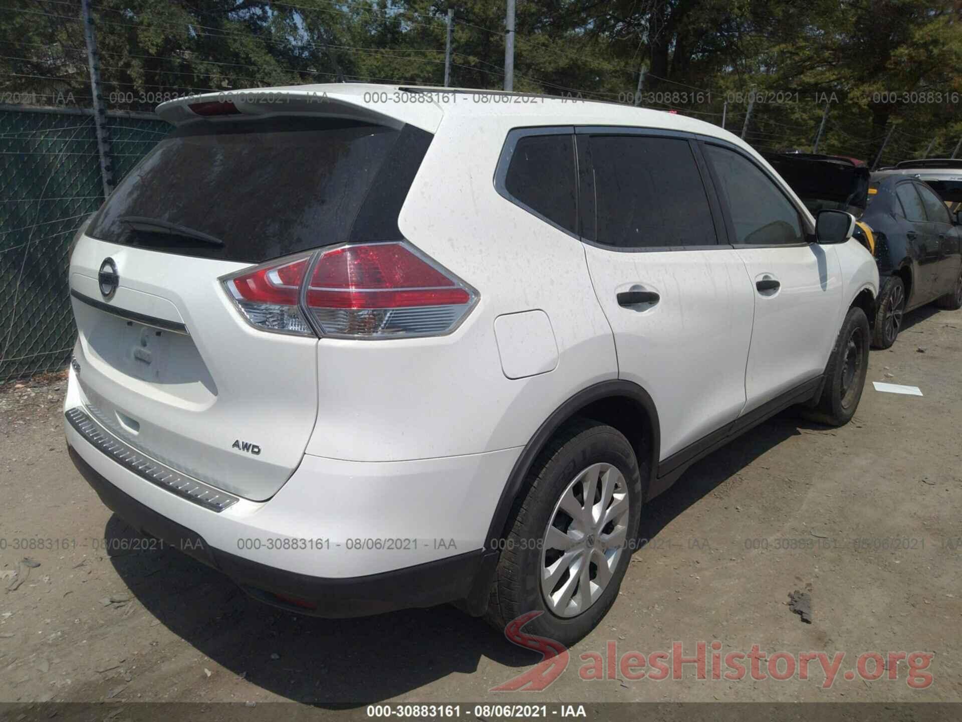 KNMAT2MV4GP657821 2016 NISSAN ROGUE