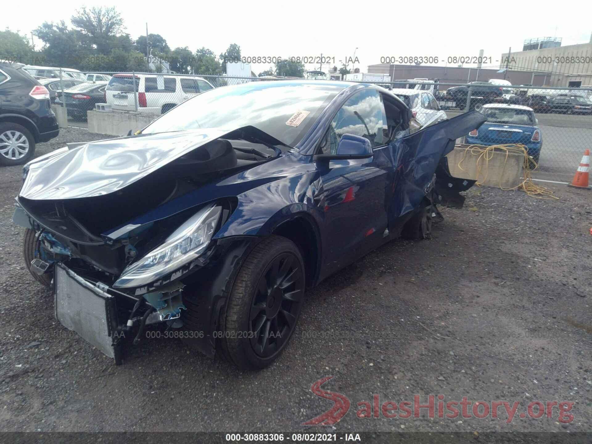 5YJYGDEE6MF204545 2021 TESLA MODEL Y