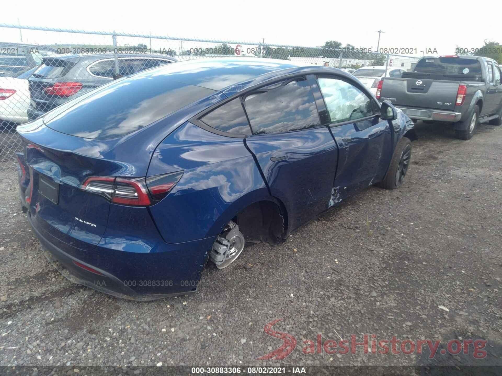 5YJYGDEE6MF204545 2021 TESLA MODEL Y