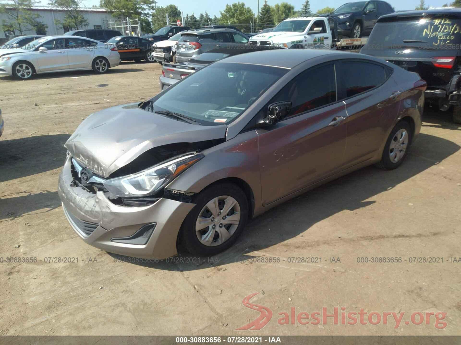 5NPDH4AE6GH716099 2016 HYUNDAI ELANTRA