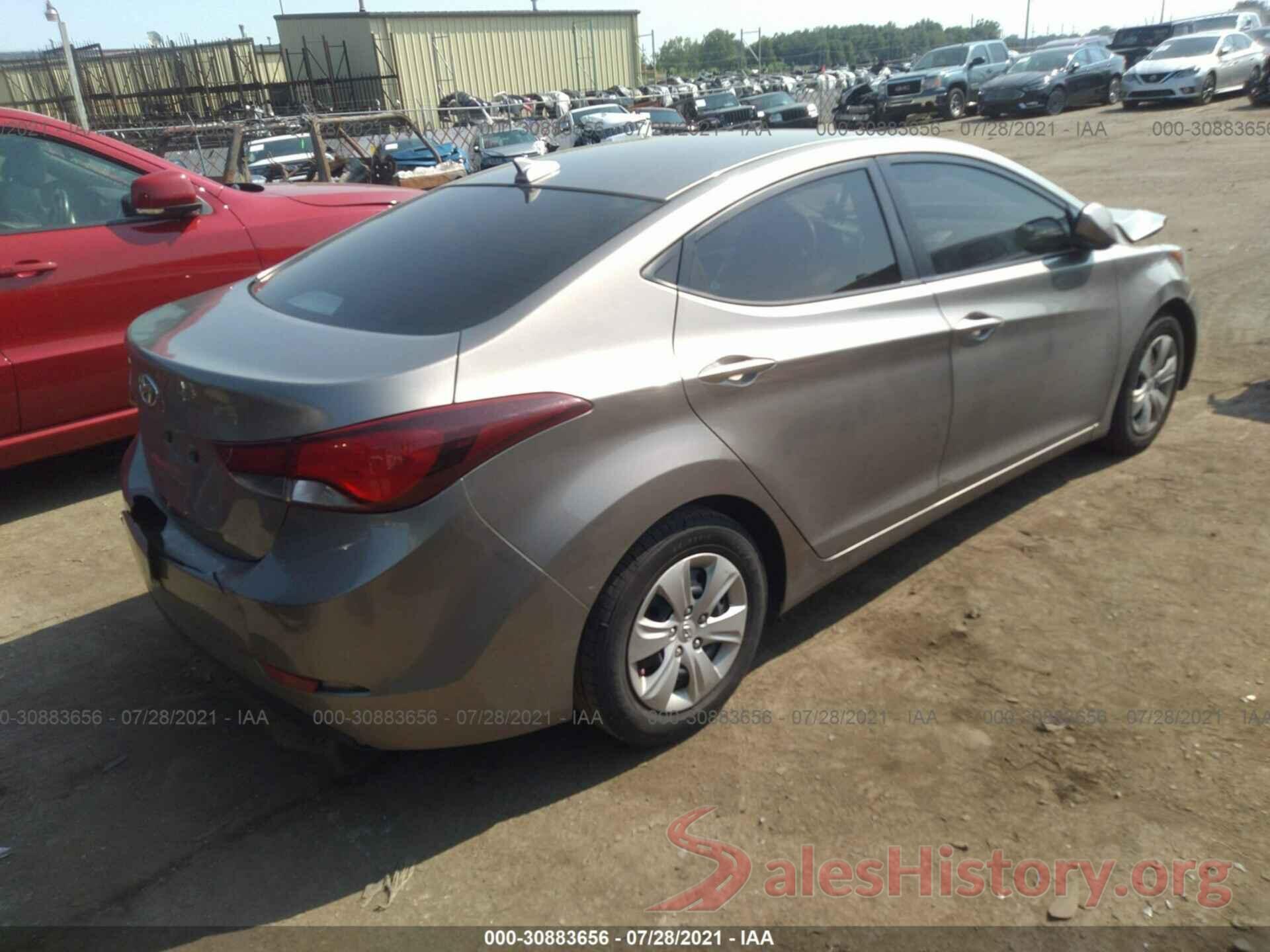 5NPDH4AE6GH716099 2016 HYUNDAI ELANTRA