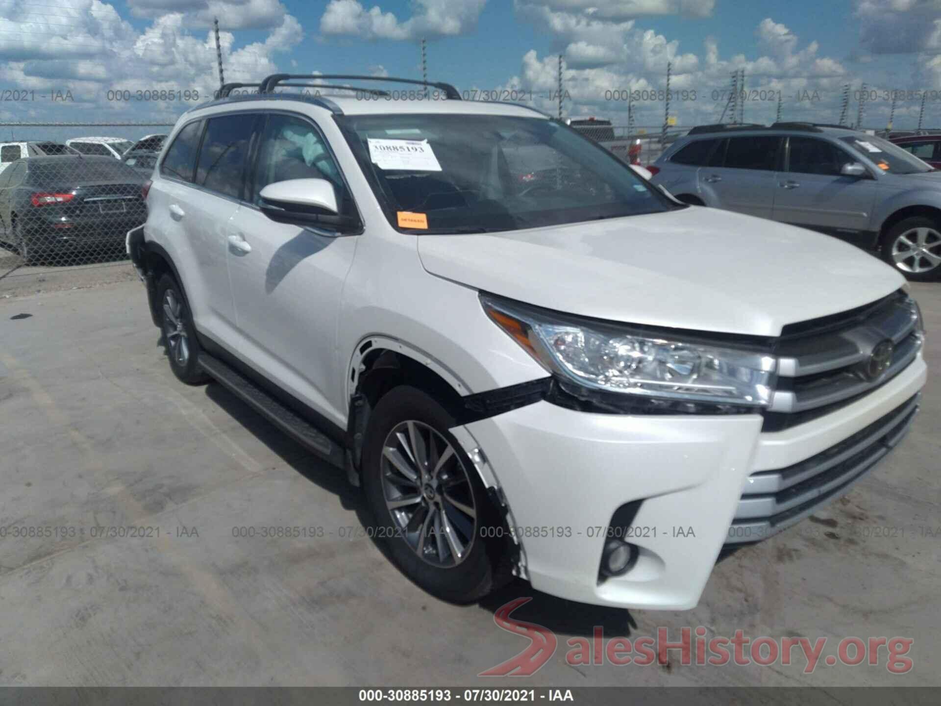 5TDKZRFH5KS553064 2019 TOYOTA HIGHLANDER