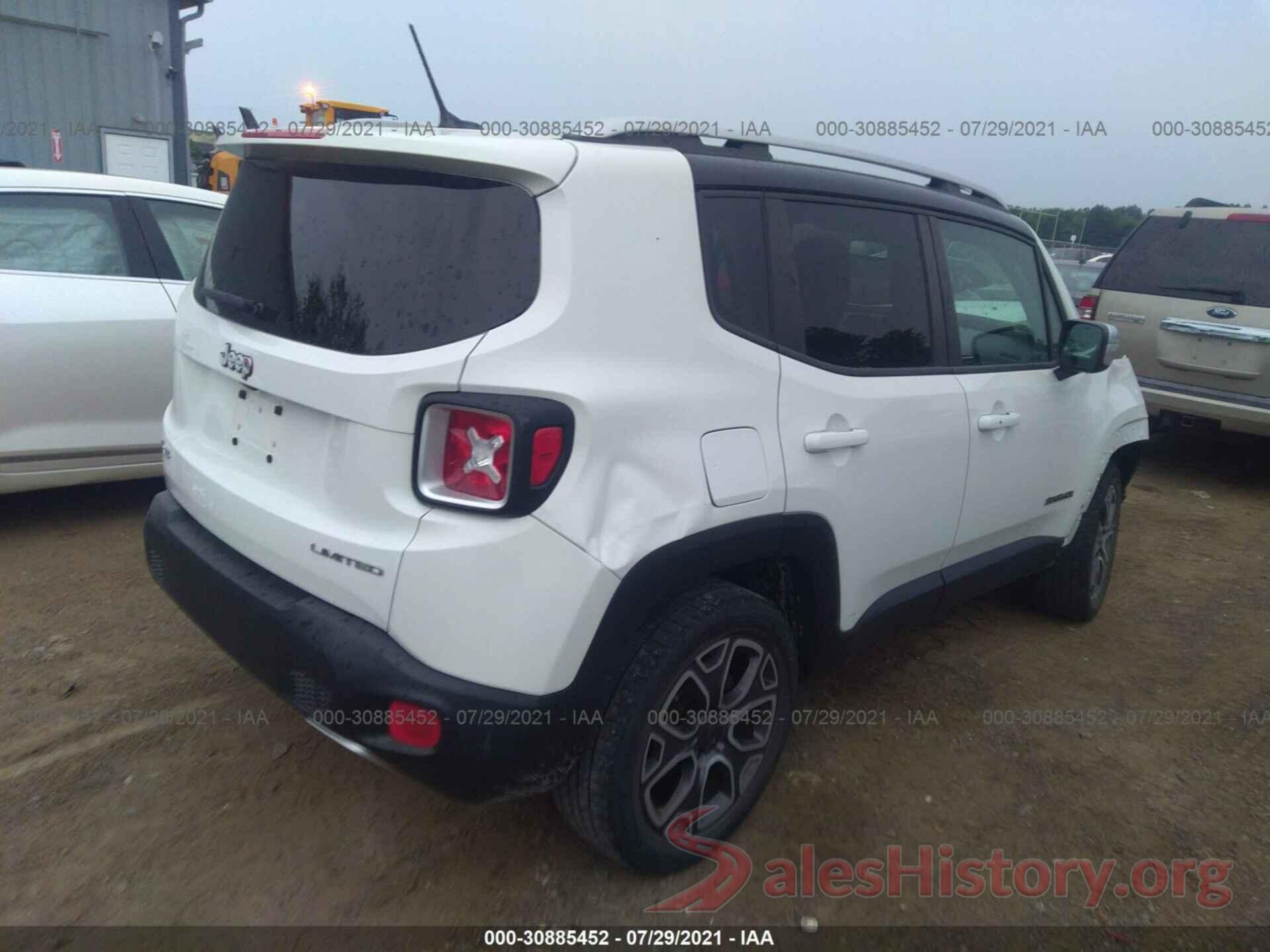 ZACCJBDT4GPD51296 2016 JEEP RENEGADE