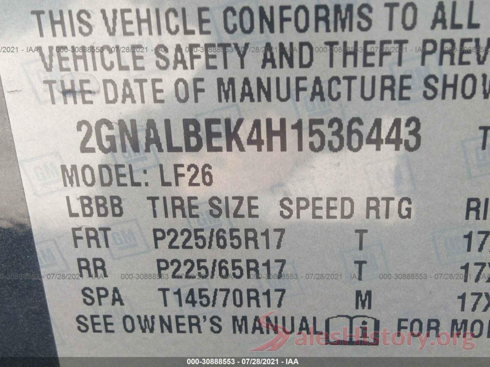 2GNALBEK4H1536443 2017 CHEVROLET EQUINOX