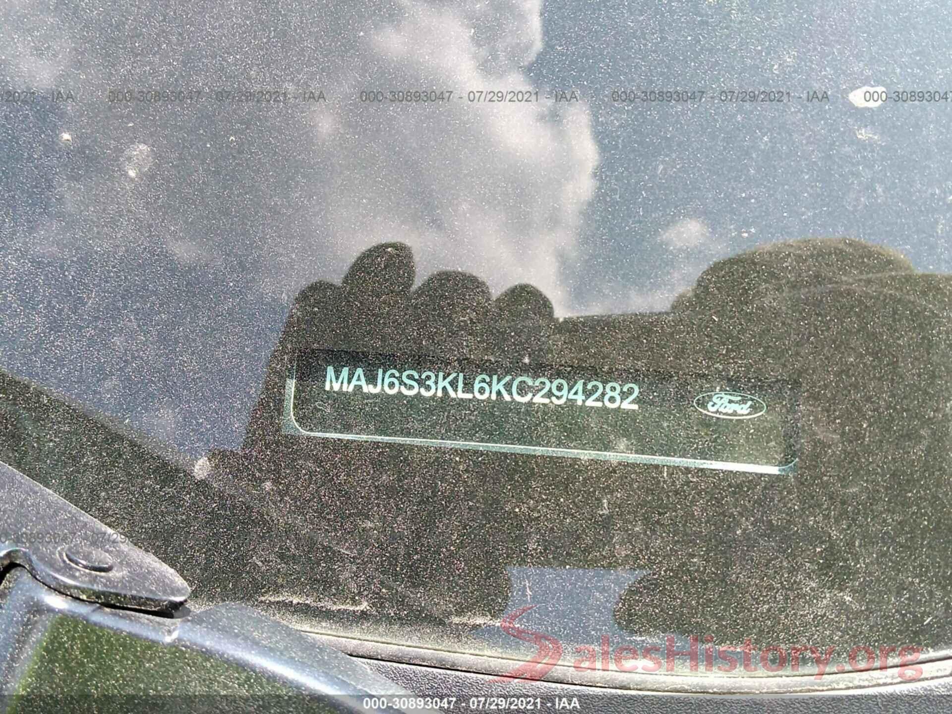 MAJ6S3KL6KC294282 2019 FORD ECOSPORT