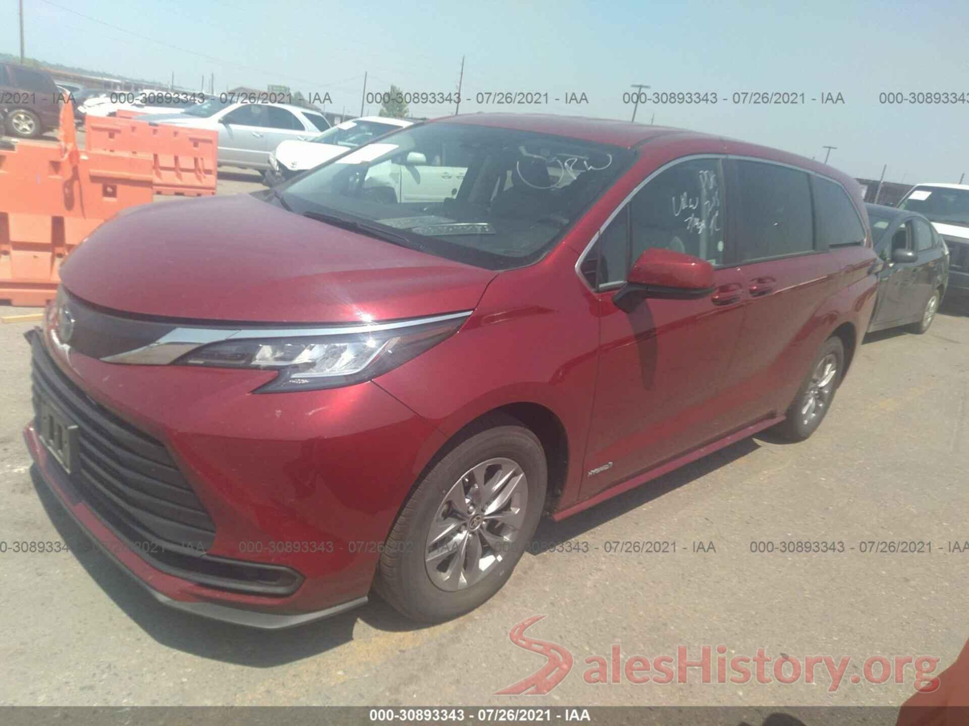 5TDKRKEC2MS042251 2021 TOYOTA SIENNA