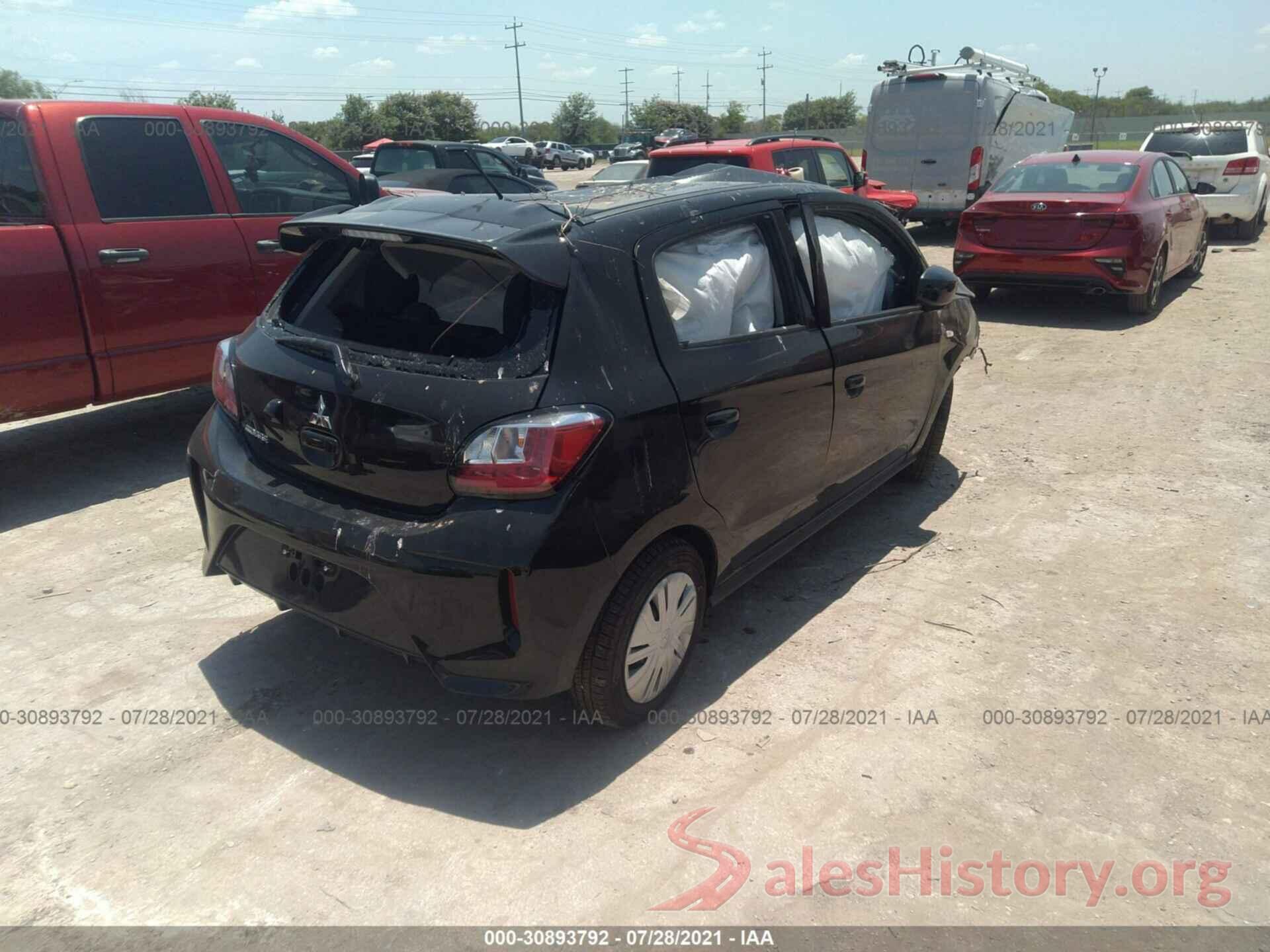 ML32AUHJ0MH008667 2021 MITSUBISHI MIRAGE