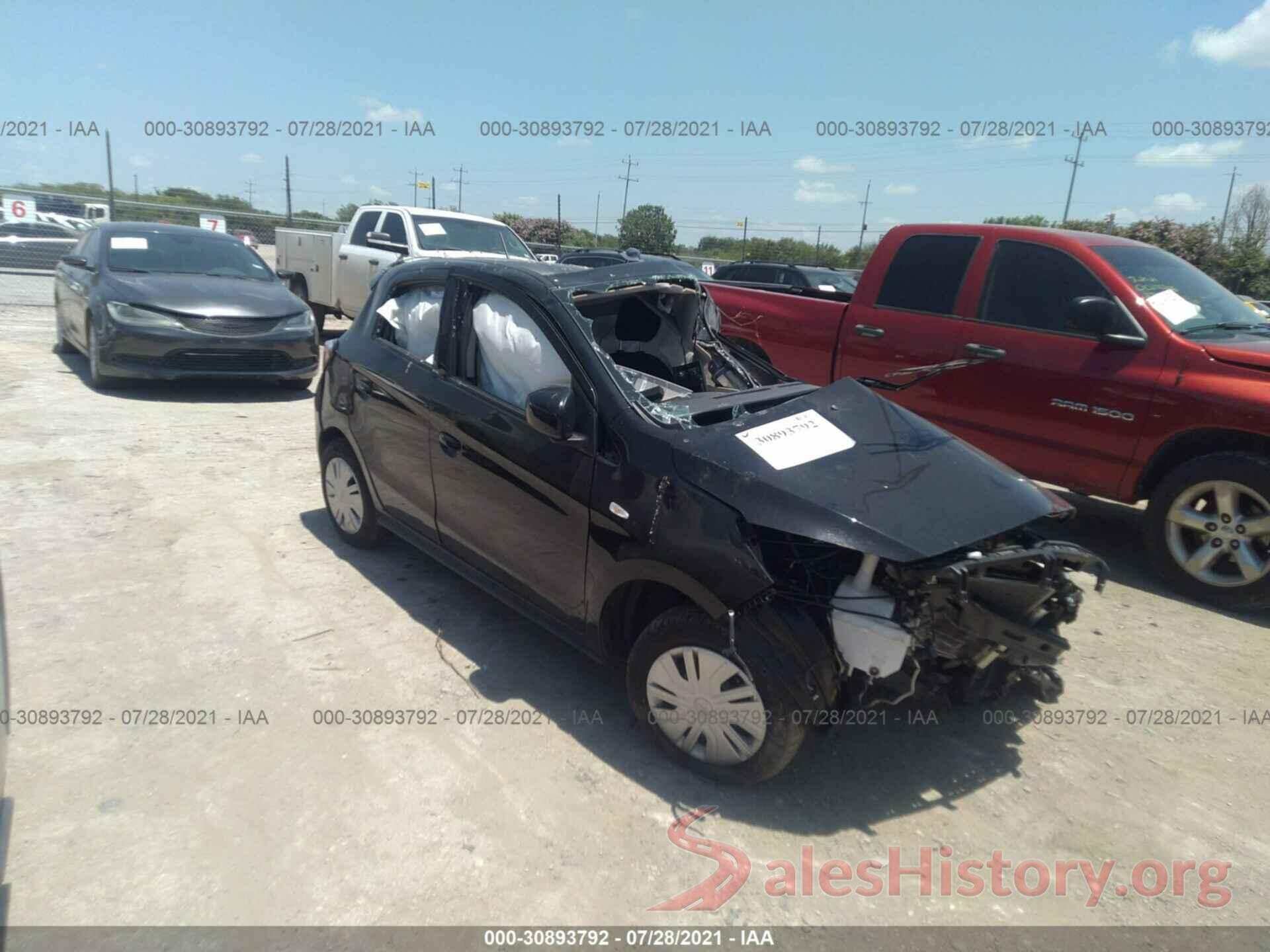 ML32AUHJ0MH008667 2021 MITSUBISHI MIRAGE