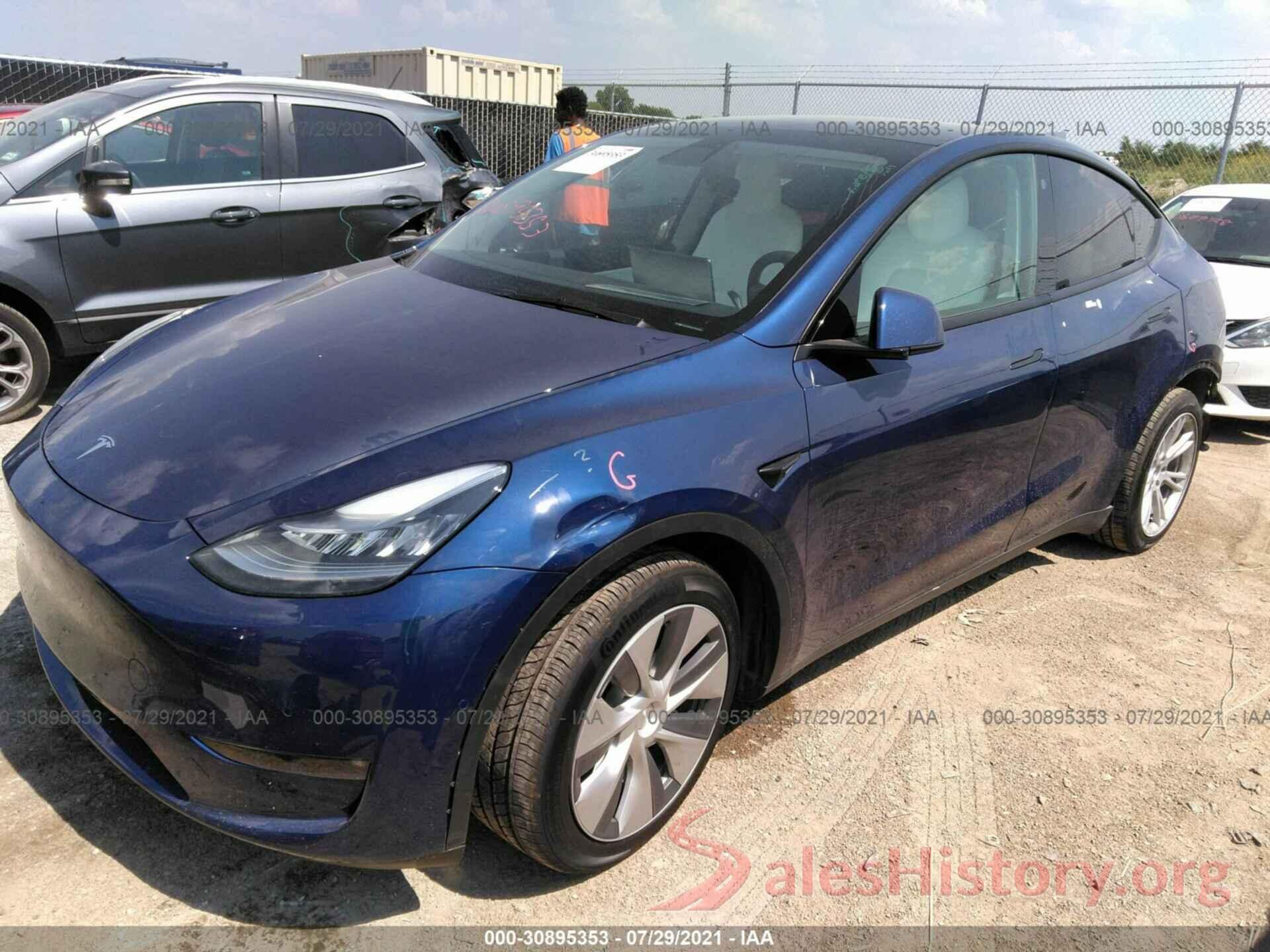 5YJYGAEE7MF130762 2021 TESLA MODEL Y