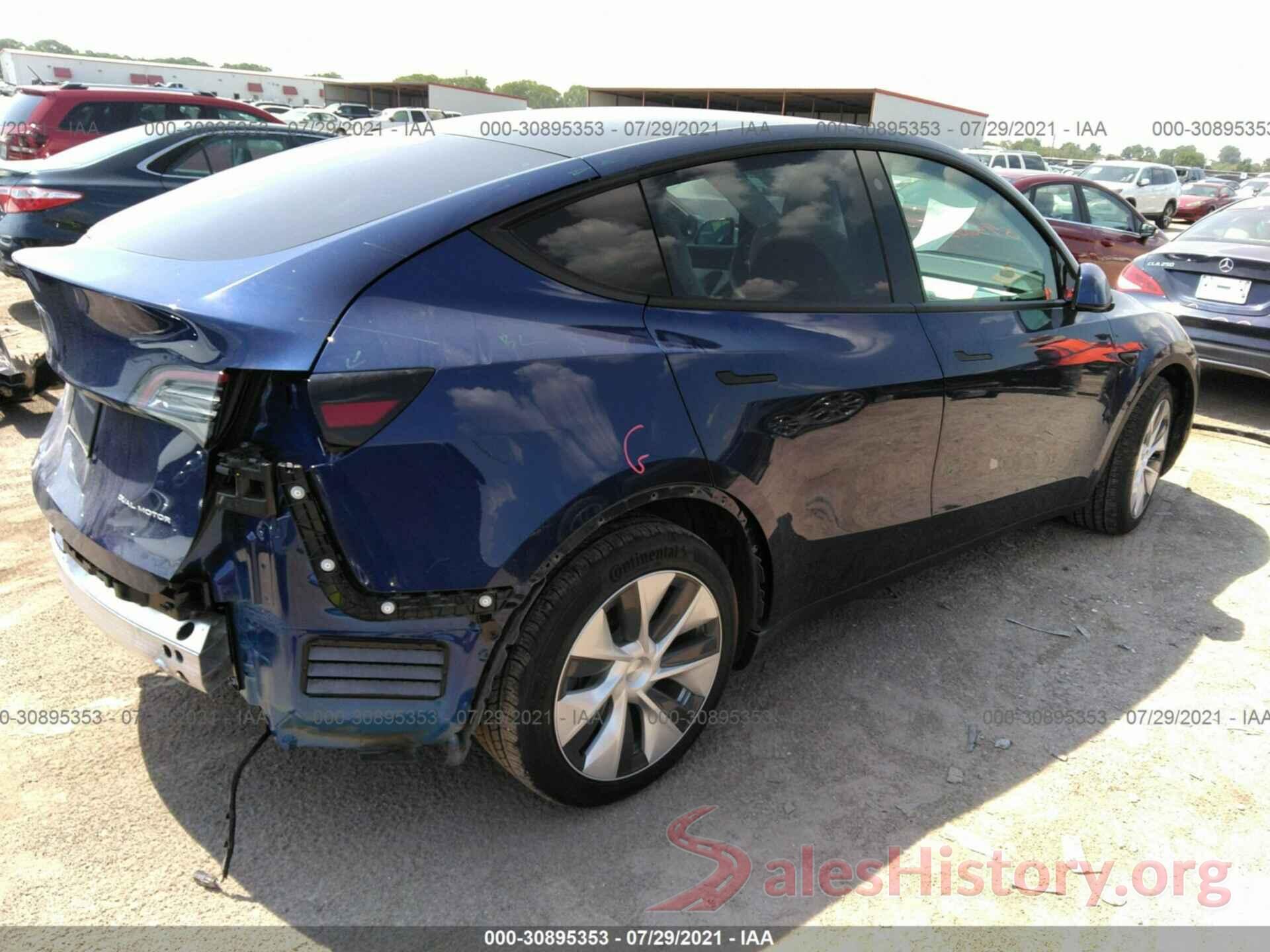 5YJYGAEE7MF130762 2021 TESLA MODEL Y