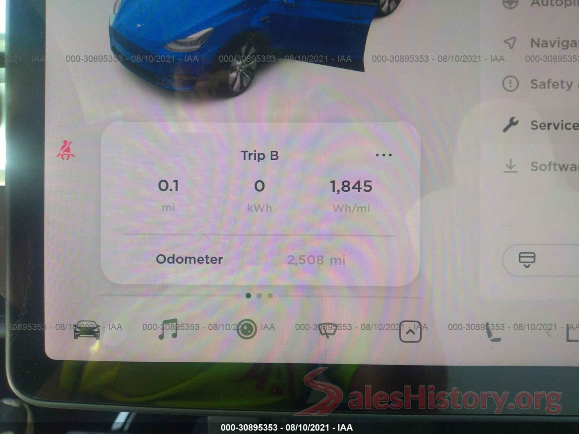 5YJYGAEE7MF130762 2021 TESLA MODEL Y