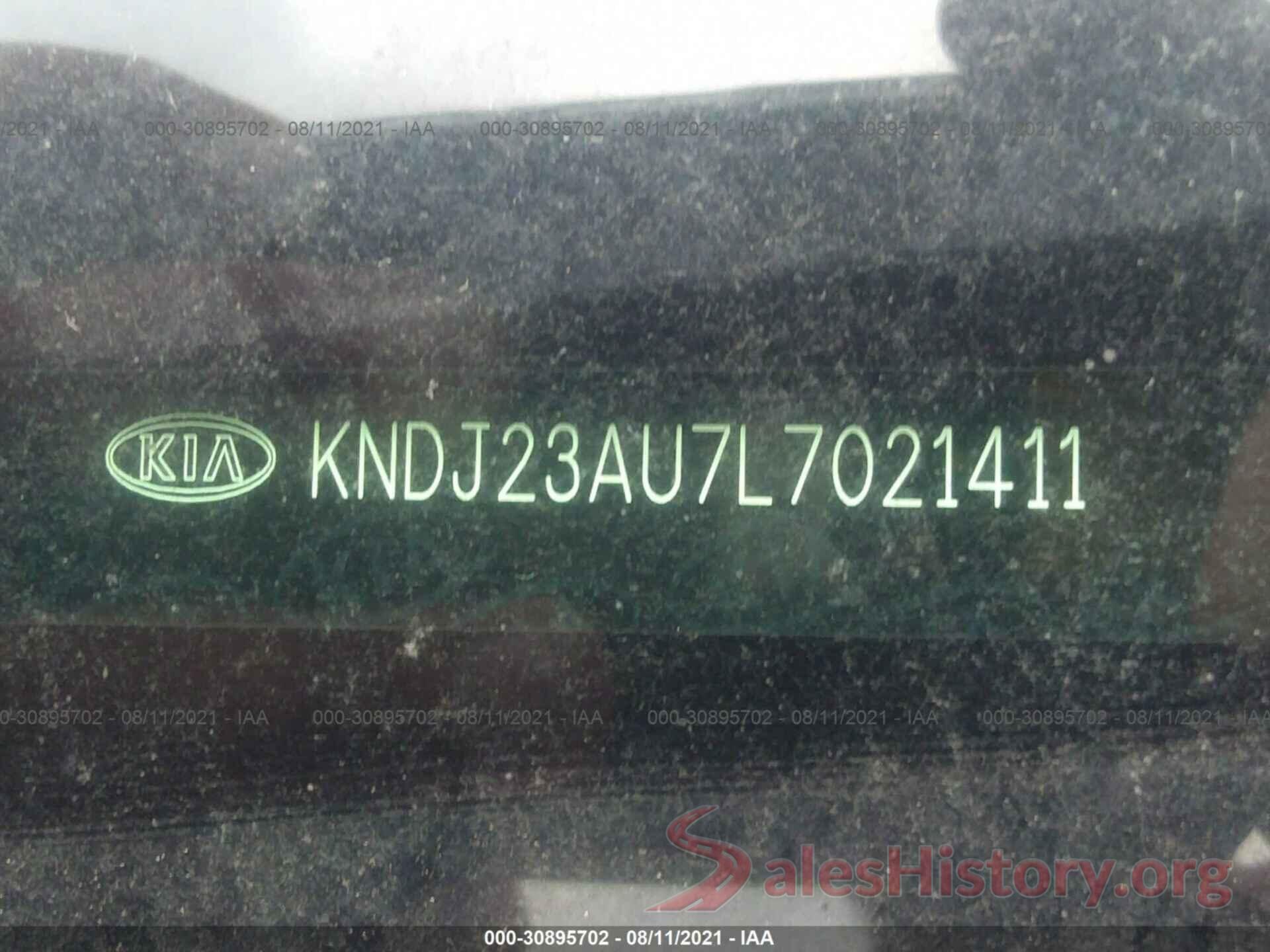 KNDJ23AU7L7021411 2020 KIA SOUL