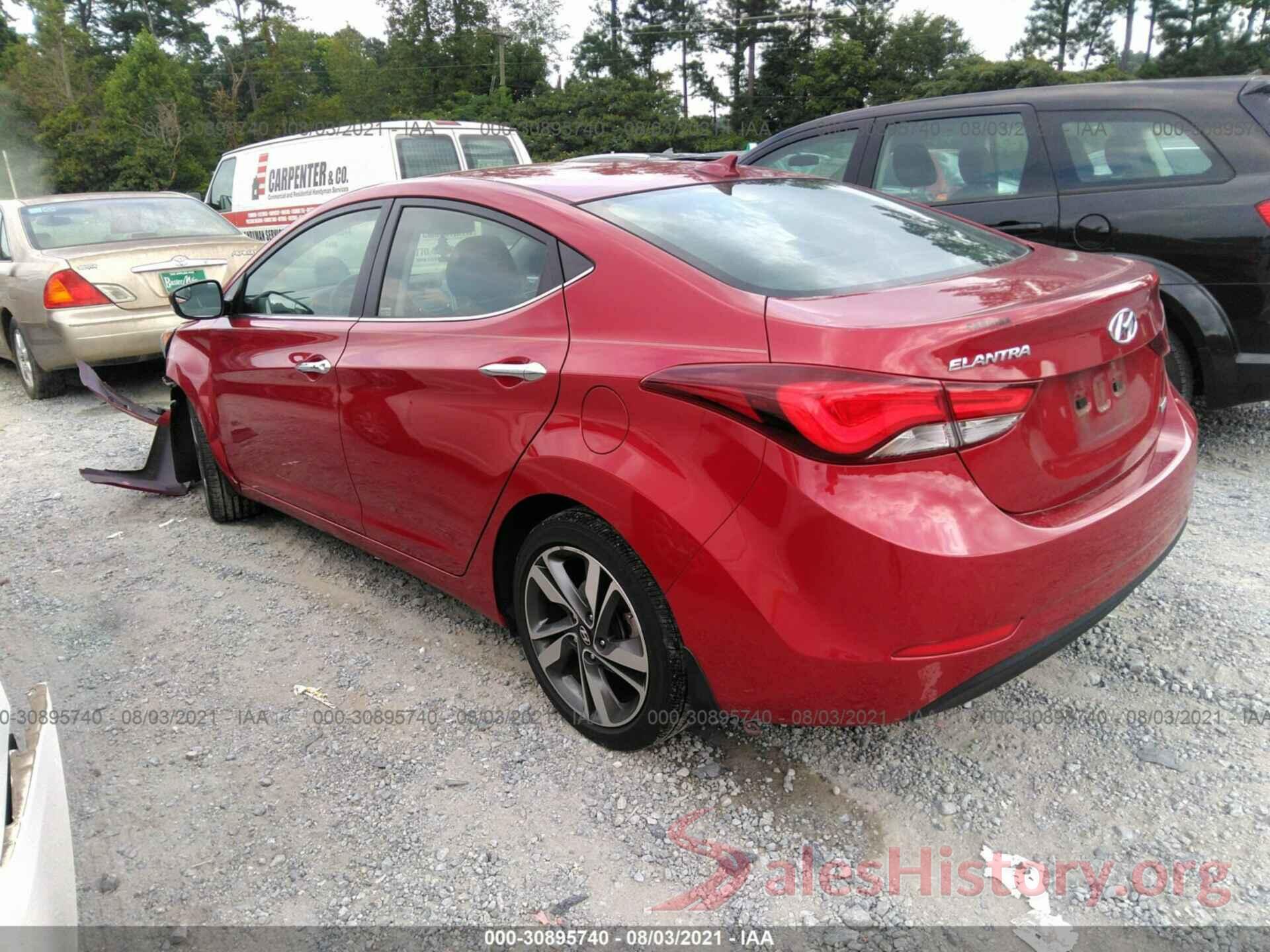 KMHDH4AE8GU599014 2016 HYUNDAI ELANTRA