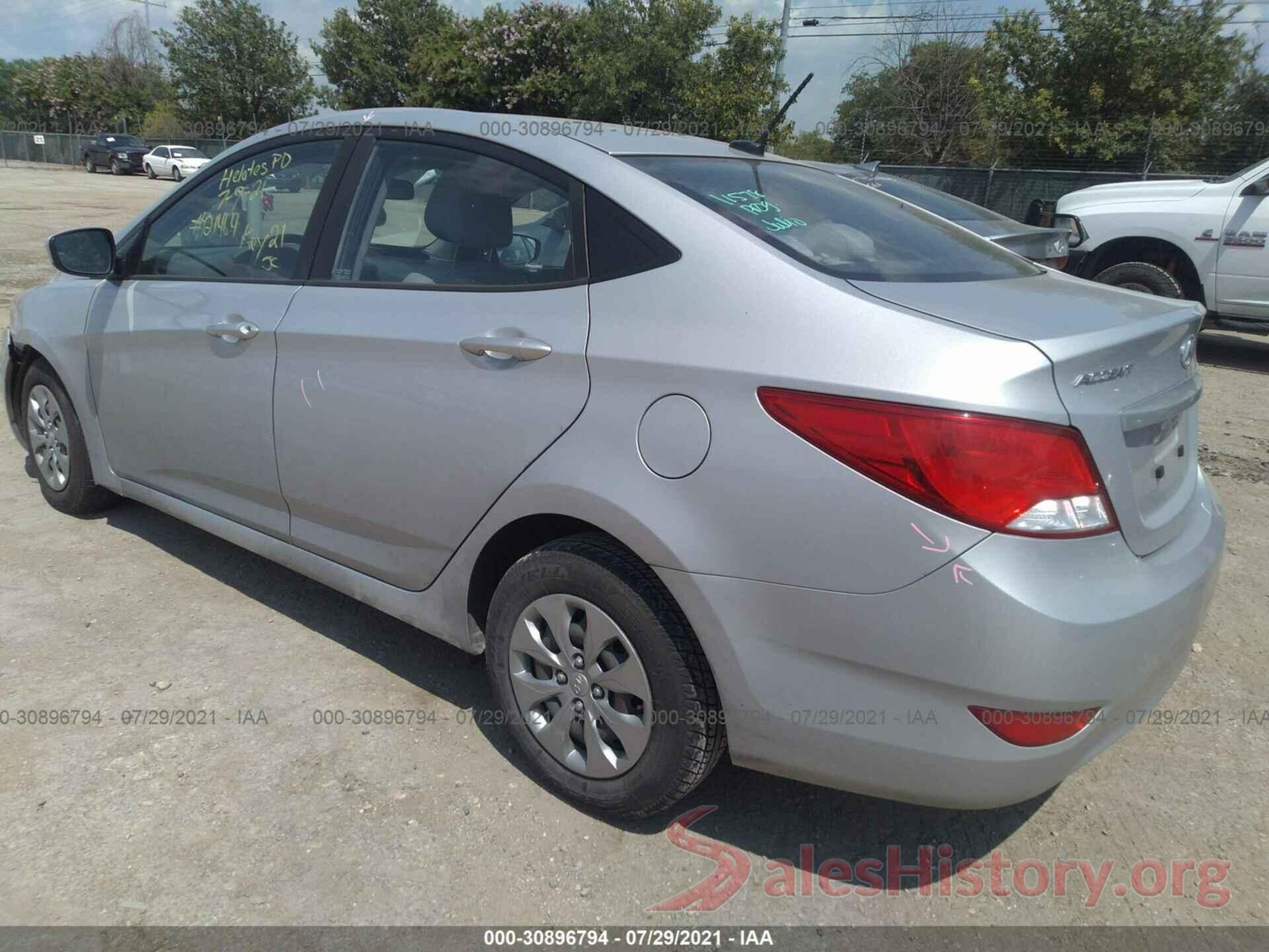 KMHCT4AE3GU119259 2016 HYUNDAI ACCENT