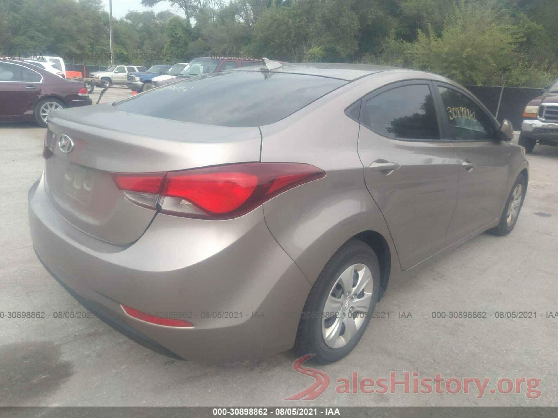 5NPDH4AEXGH664251 2016 HYUNDAI ELANTRA