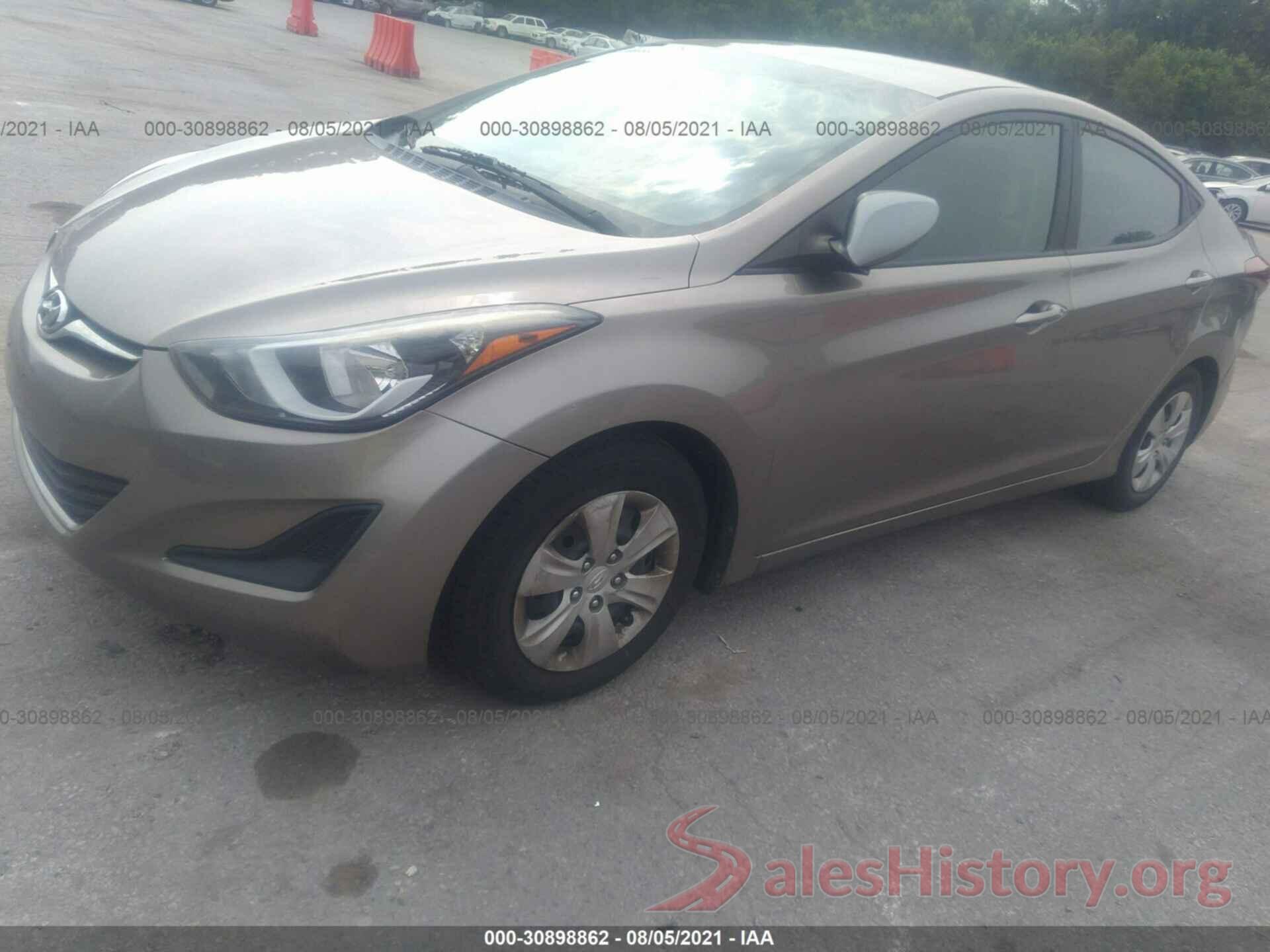 5NPDH4AEXGH664251 2016 HYUNDAI ELANTRA