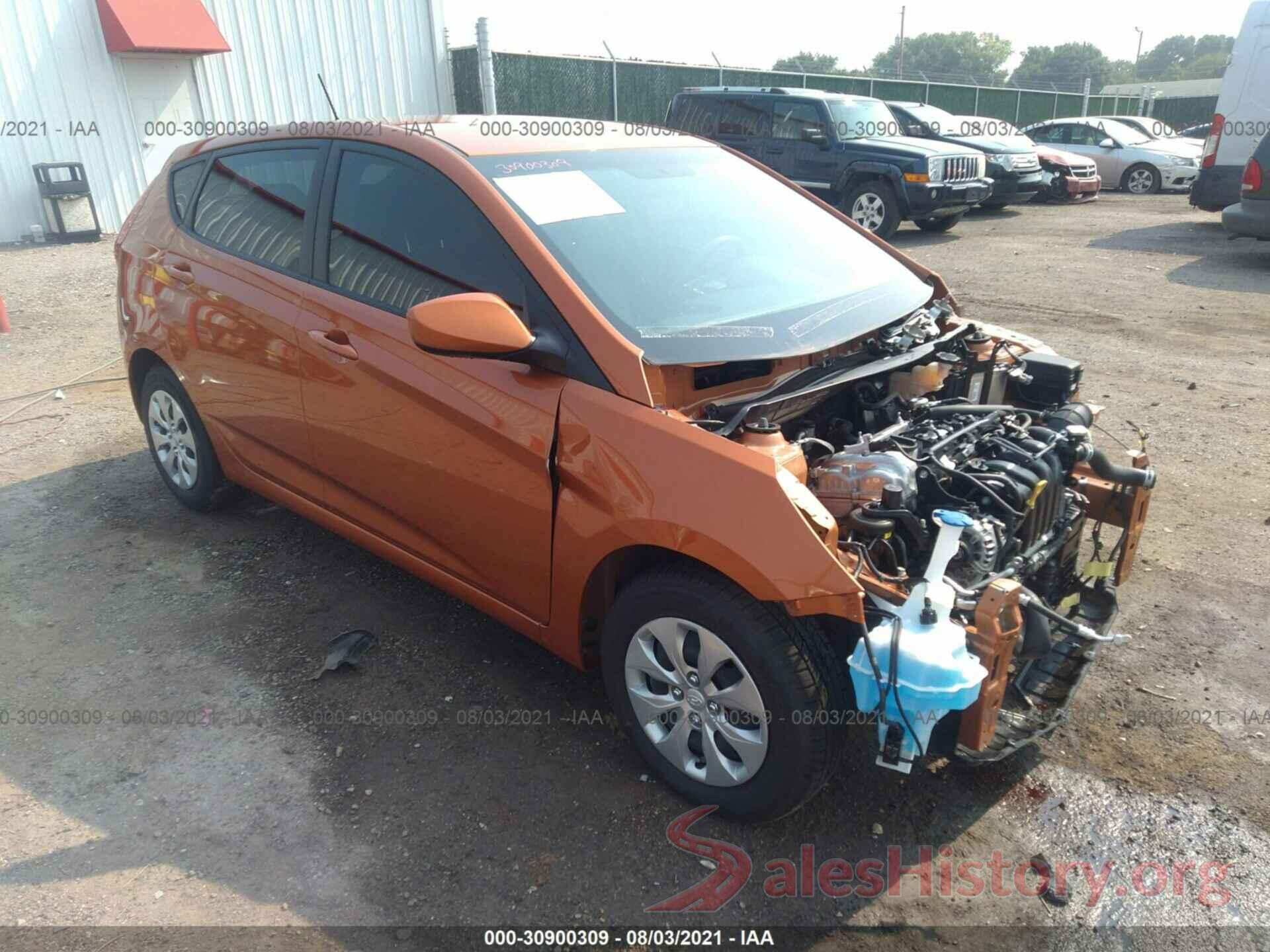 KMHCT5AEXHU328313 2017 HYUNDAI ACCENT