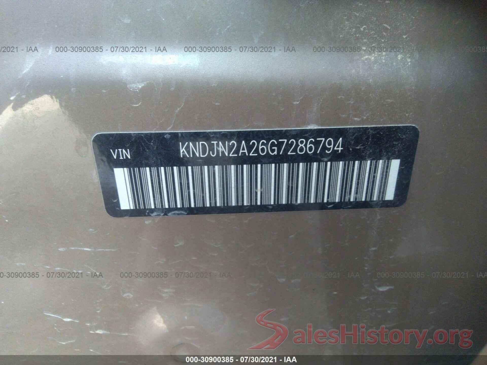 KNDJN2A26G7286794 2016 KIA SOUL