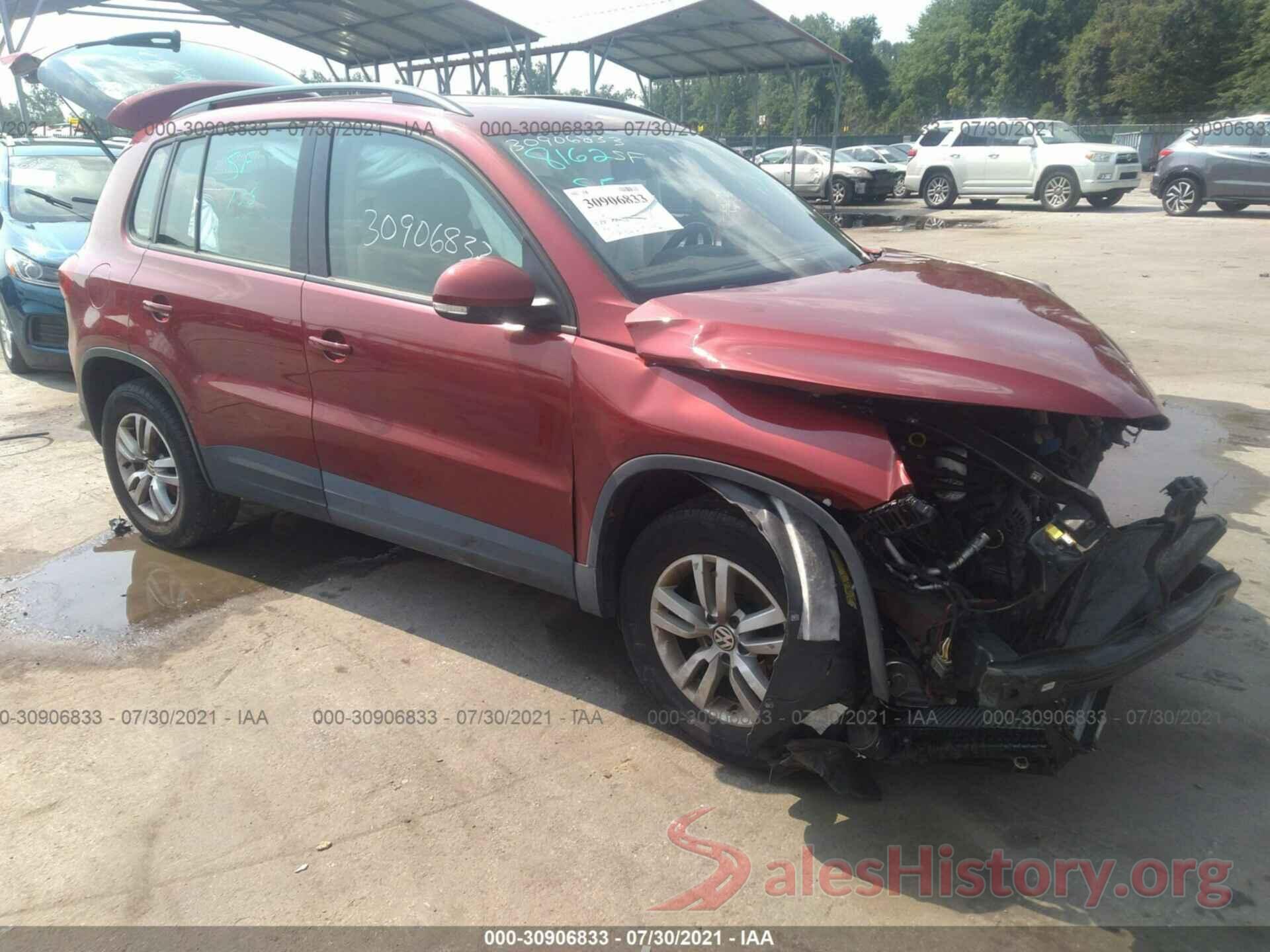 WVGBV7AX0GW057526 2016 VOLKSWAGEN TIGUAN