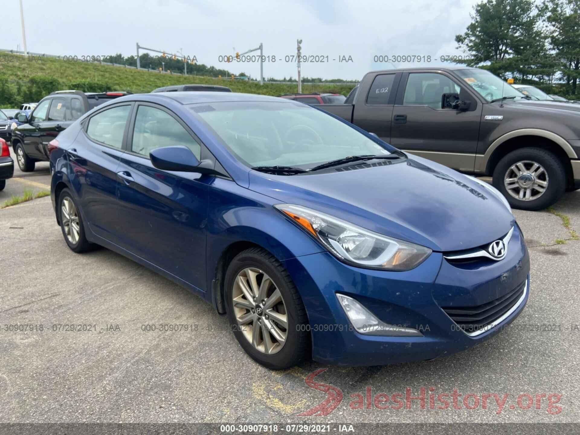 5NPDH4AE7GH703846 2016 HYUNDAI ELANTRA