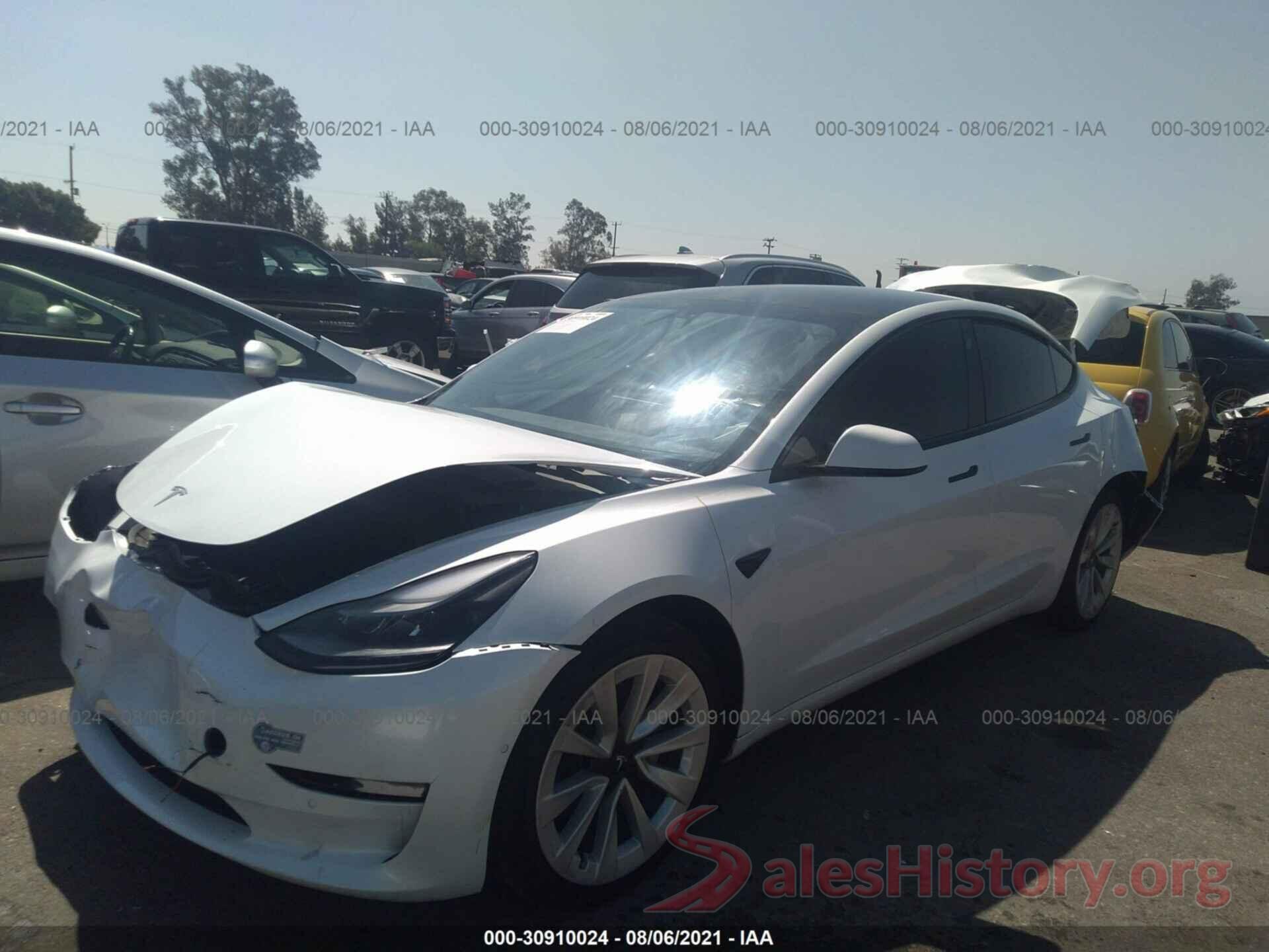 5YJ3E1EA6MF872129 2021 TESLA MODEL 3