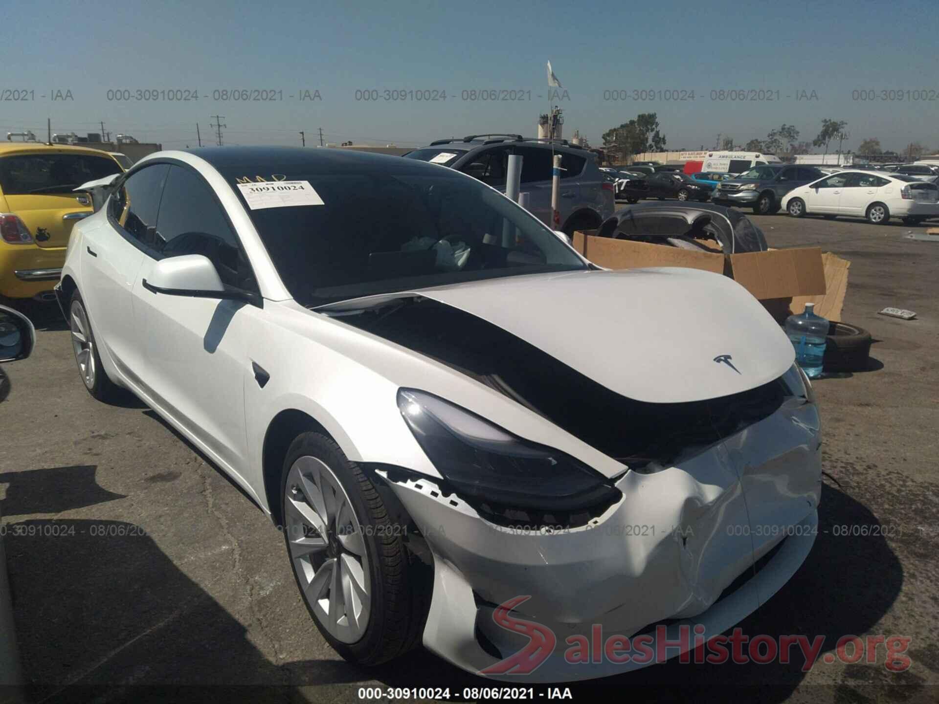 5YJ3E1EA6MF872129 2021 TESLA MODEL 3