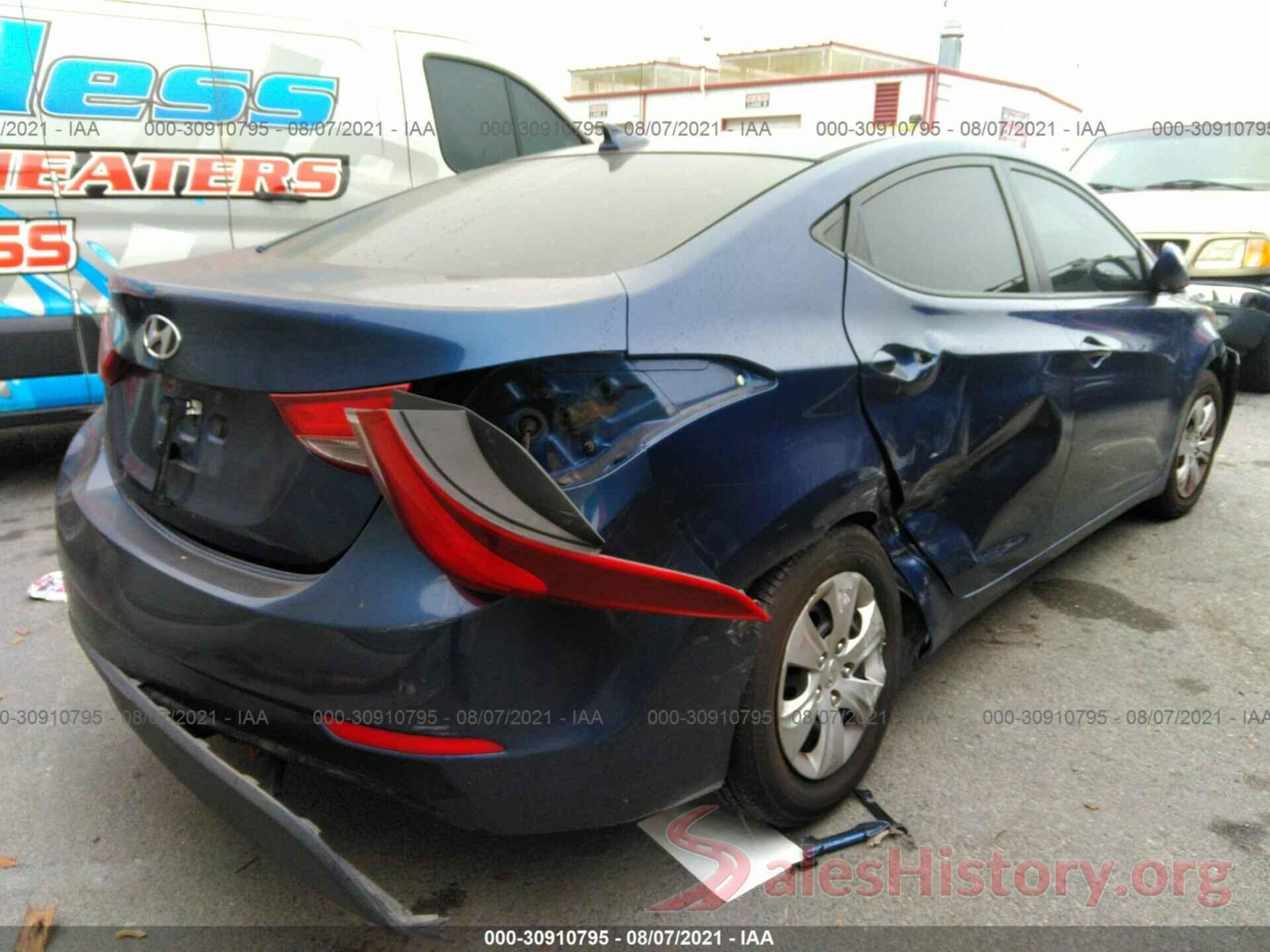 5NPDH4AE4GH708888 2016 HYUNDAI ELANTRA