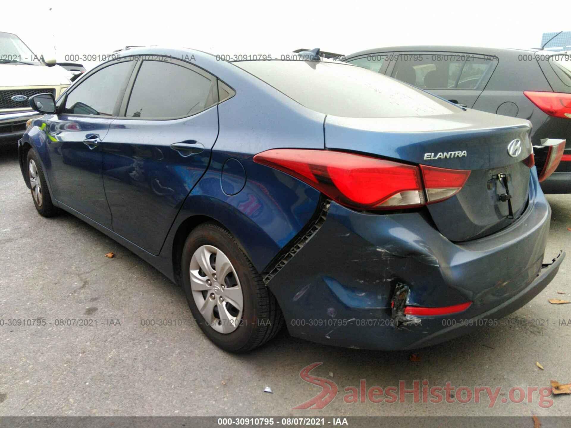 5NPDH4AE4GH708888 2016 HYUNDAI ELANTRA