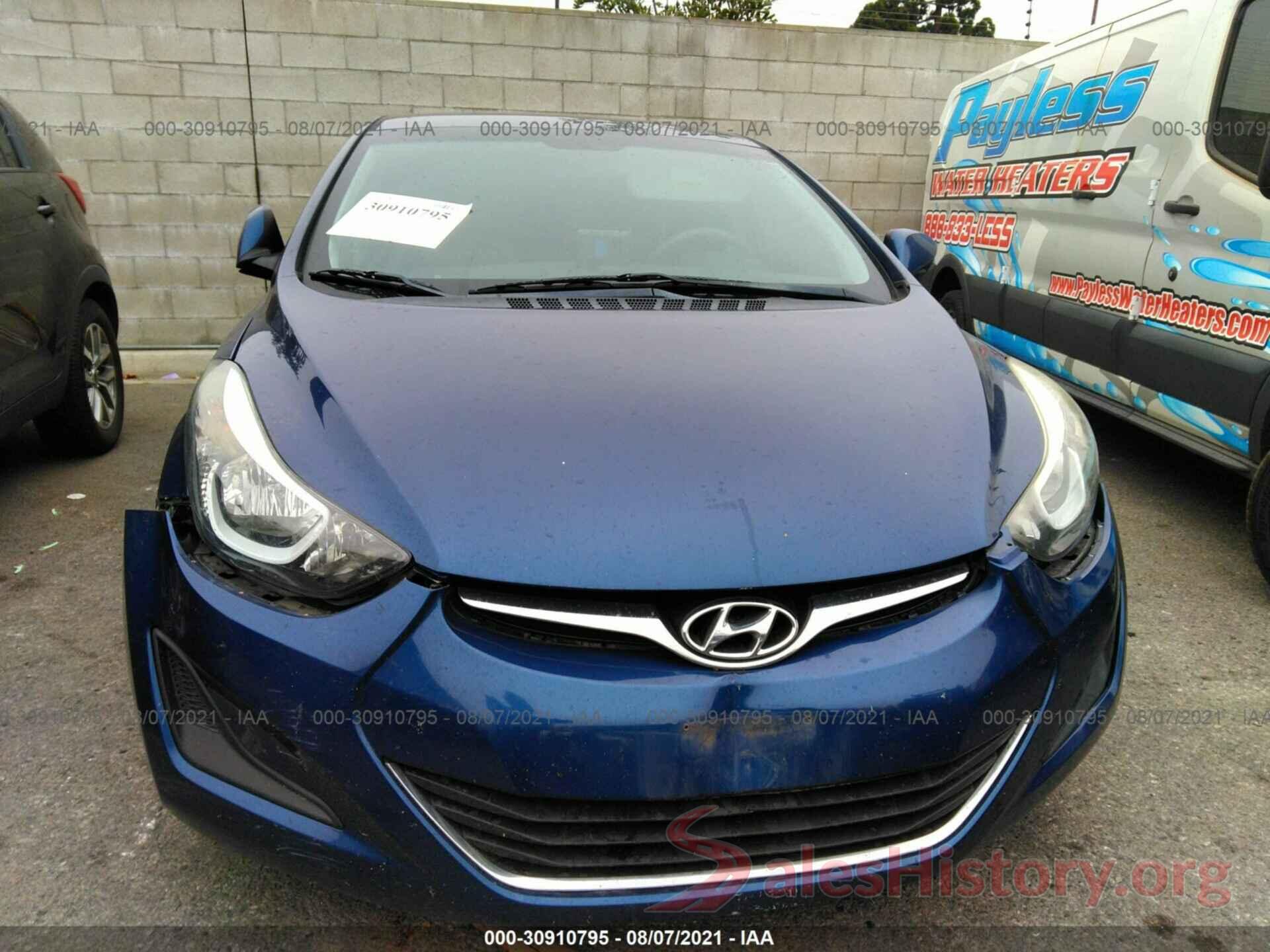 5NPDH4AE4GH708888 2016 HYUNDAI ELANTRA