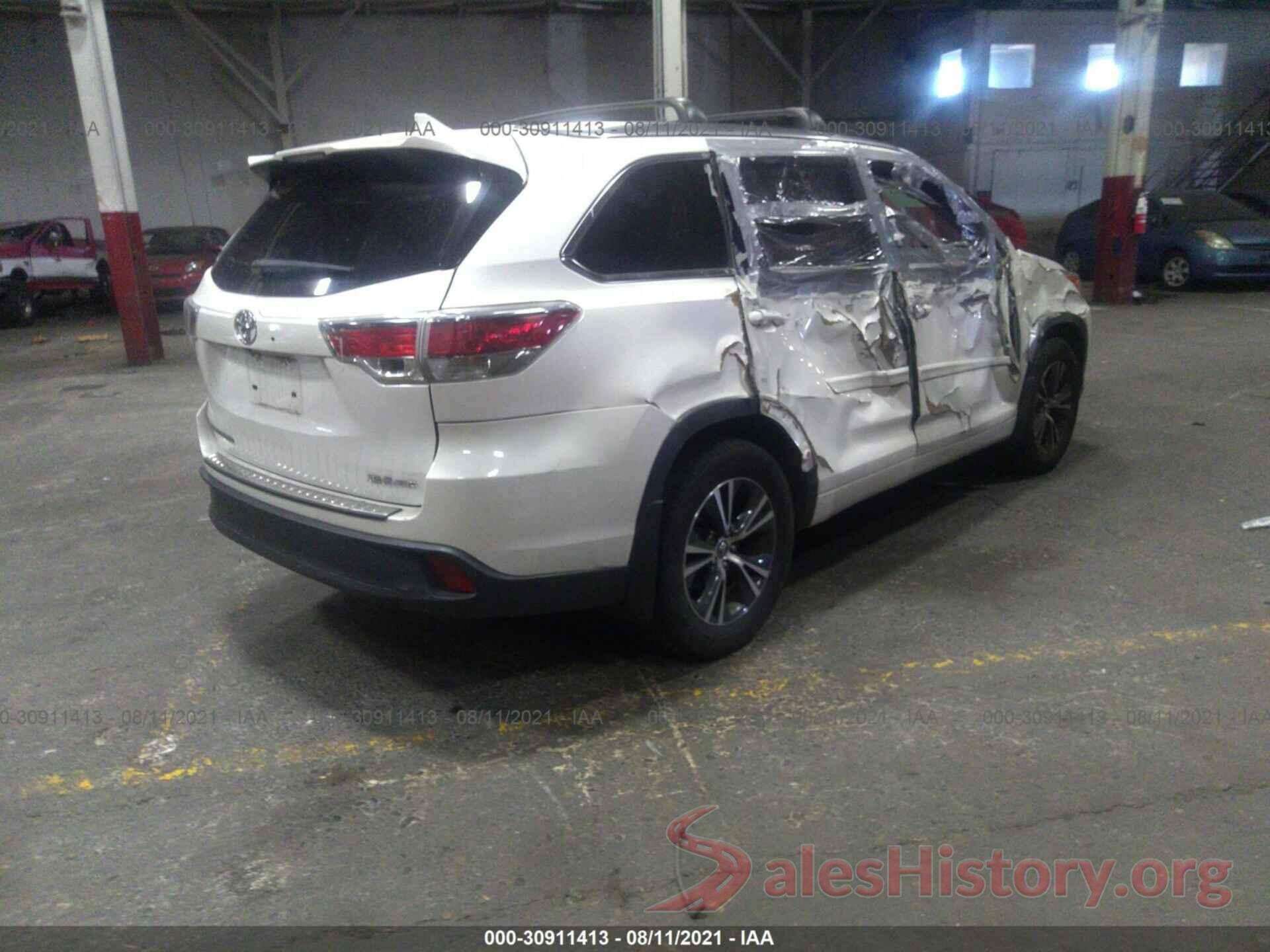 5TDJKRFH5GS270865 2016 TOYOTA HIGHLANDER