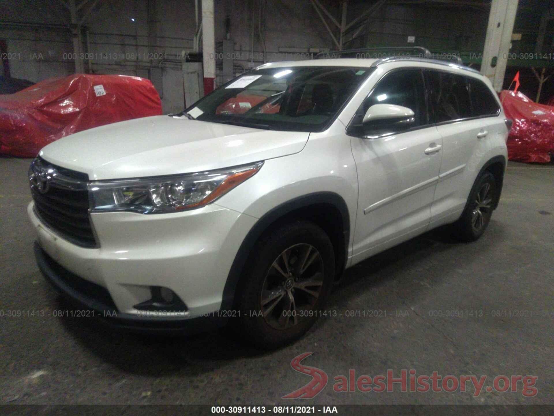 5TDJKRFH5GS270865 2016 TOYOTA HIGHLANDER