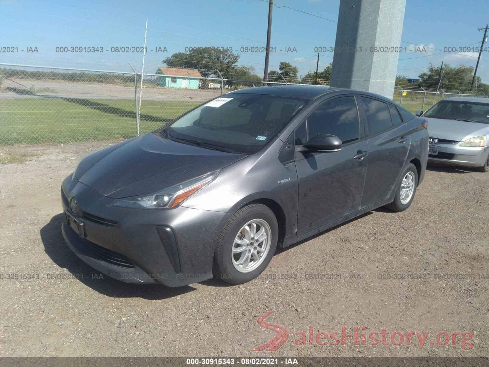 JTDKARFU3K3088855 2019 TOYOTA PRIUS