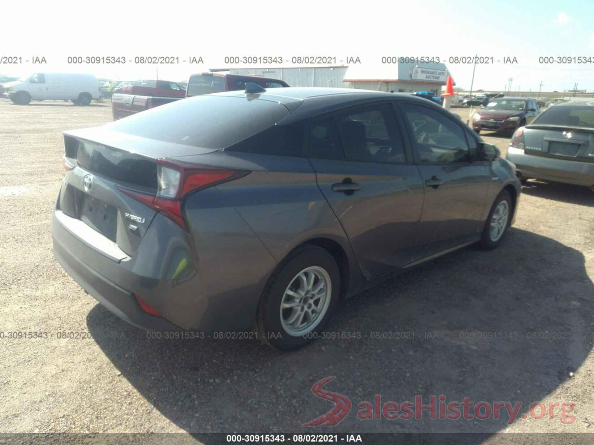 JTDKARFU3K3088855 2019 TOYOTA PRIUS