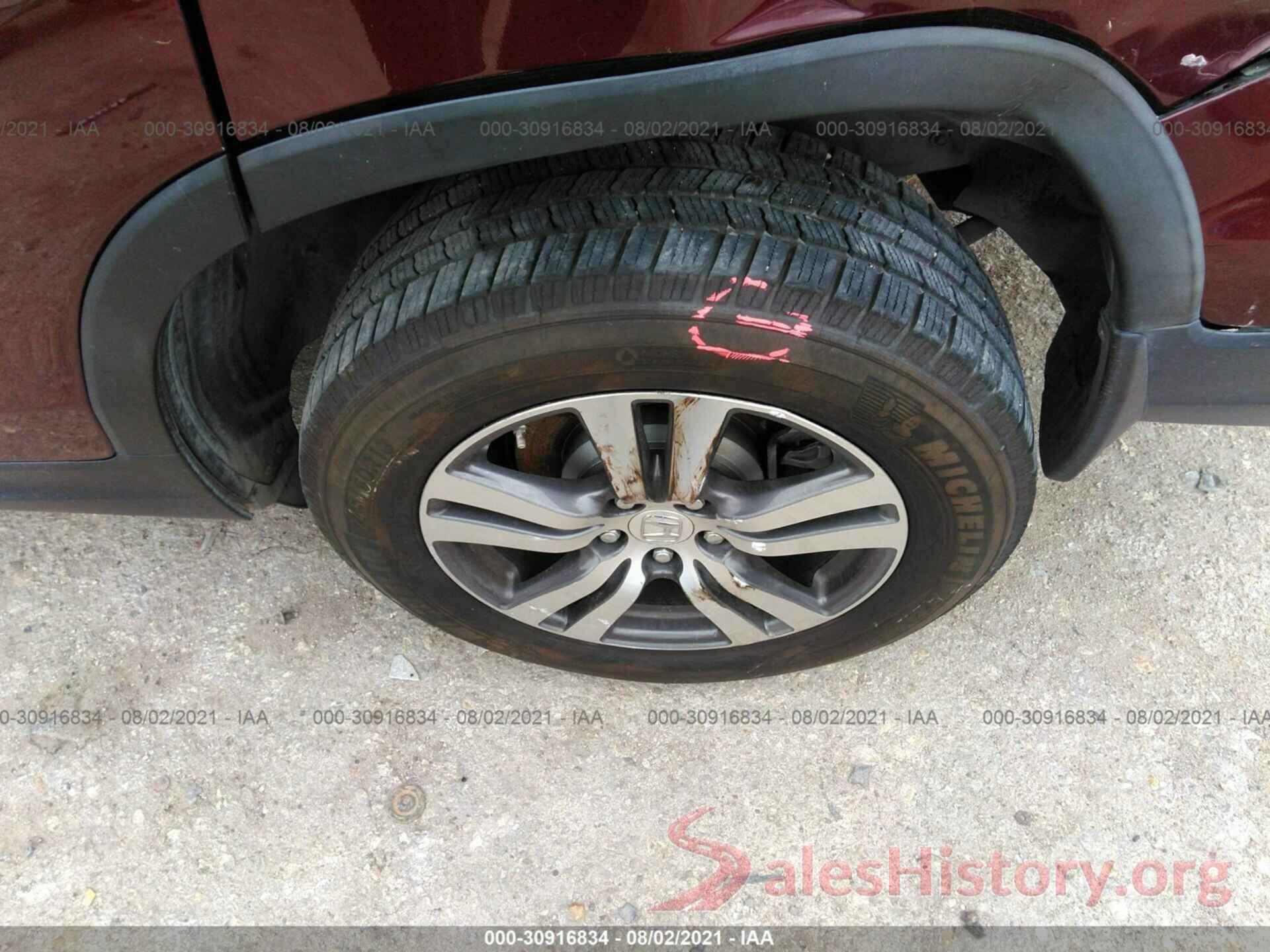 5FNYF5H67GB054897 2016 HONDA PILOT