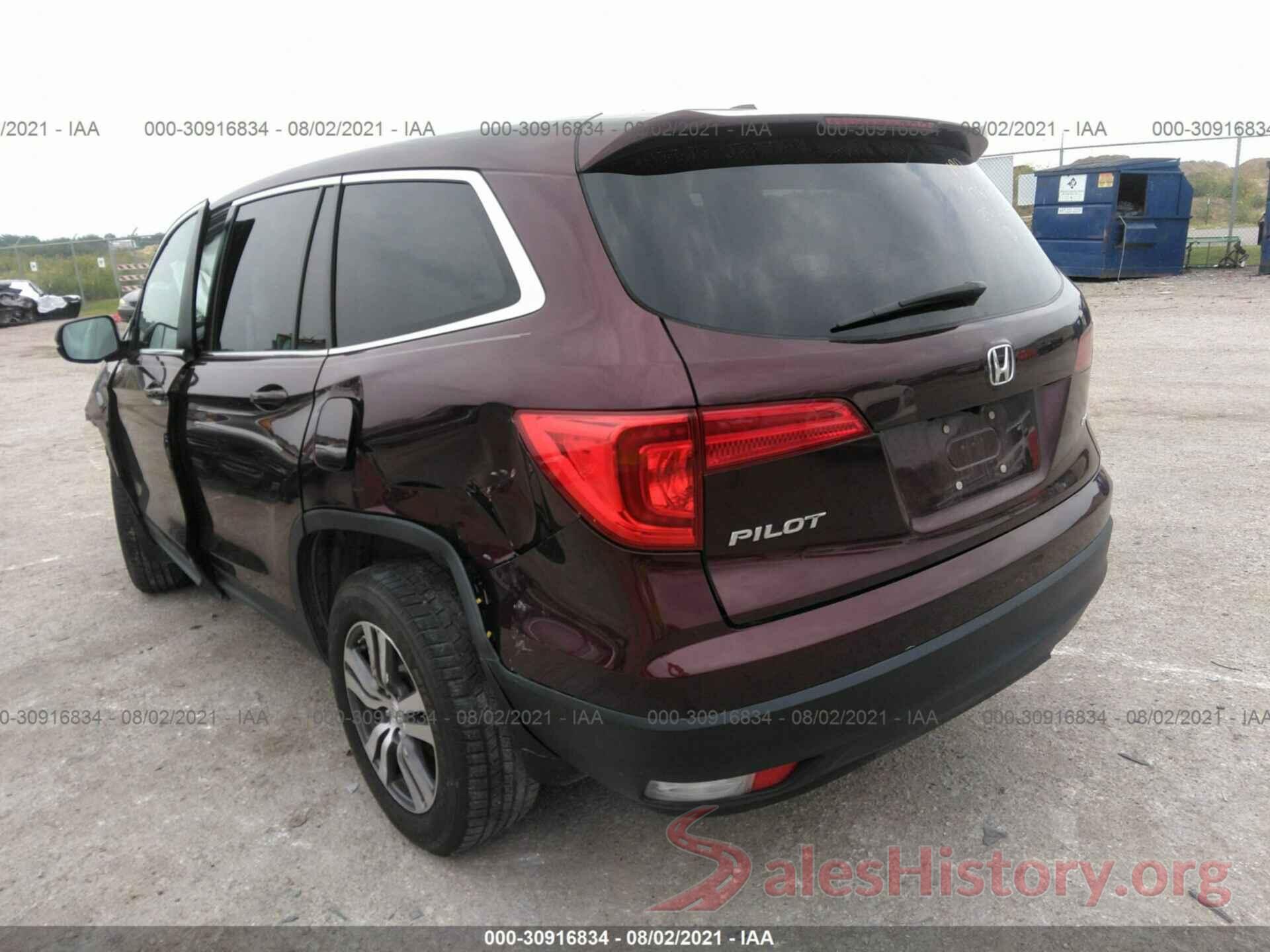 5FNYF5H67GB054897 2016 HONDA PILOT