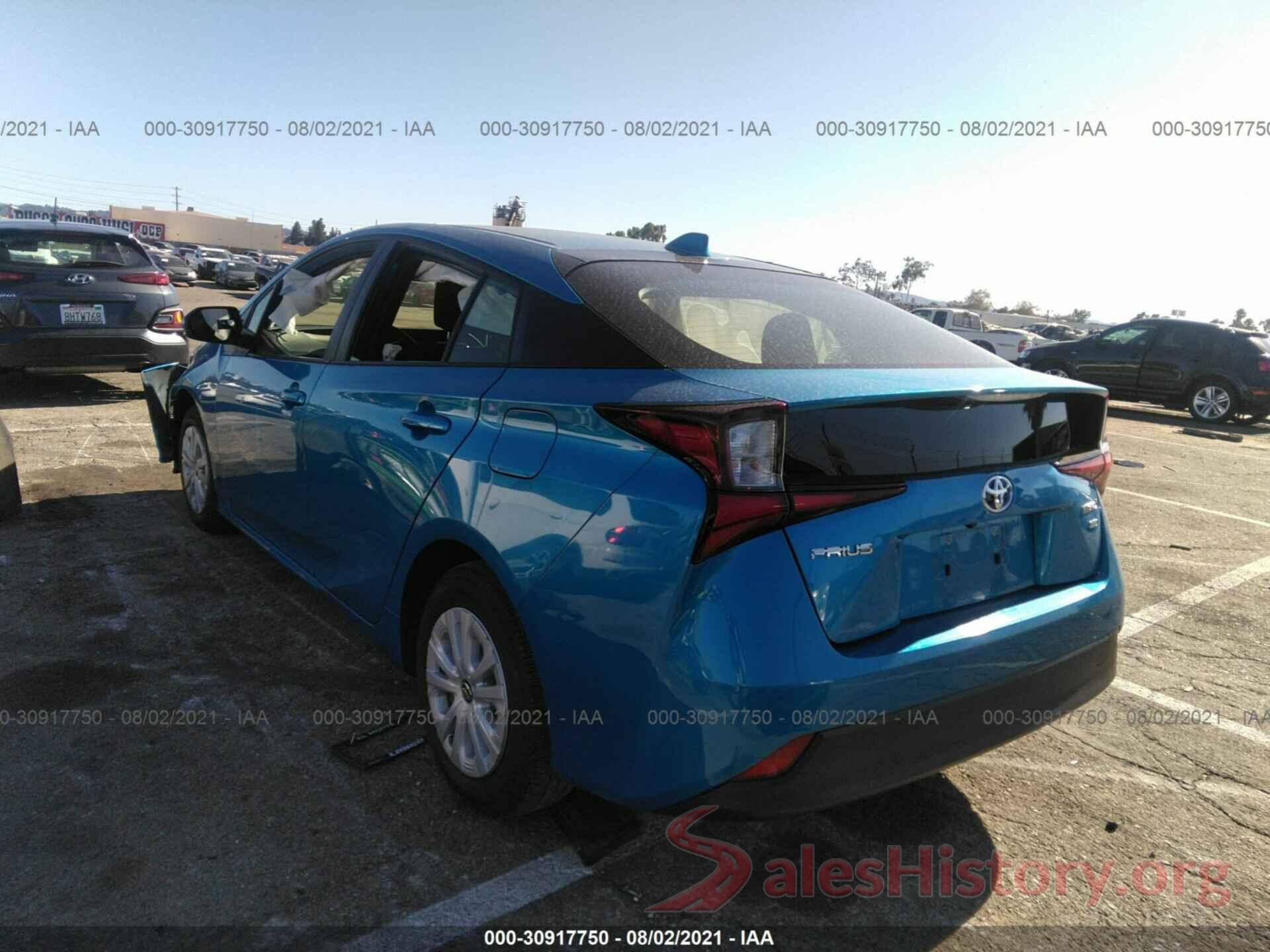 JTDKARFU2L3118347 2020 TOYOTA PRIUS