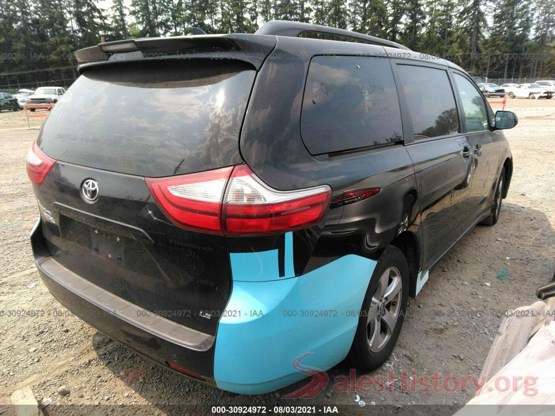 5TDKZ3DC2KS005480 2019 TOYOTA SIENNA