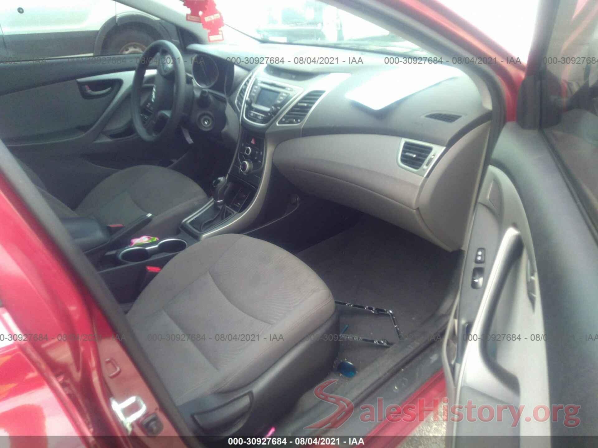 5NPDH4AE9GH741255 2016 HYUNDAI ELANTRA