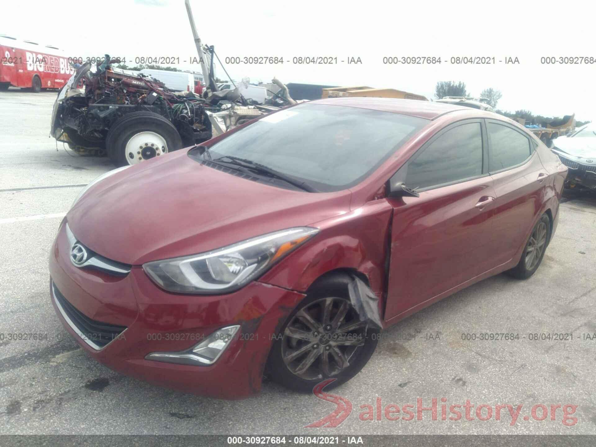 5NPDH4AE9GH741255 2016 HYUNDAI ELANTRA