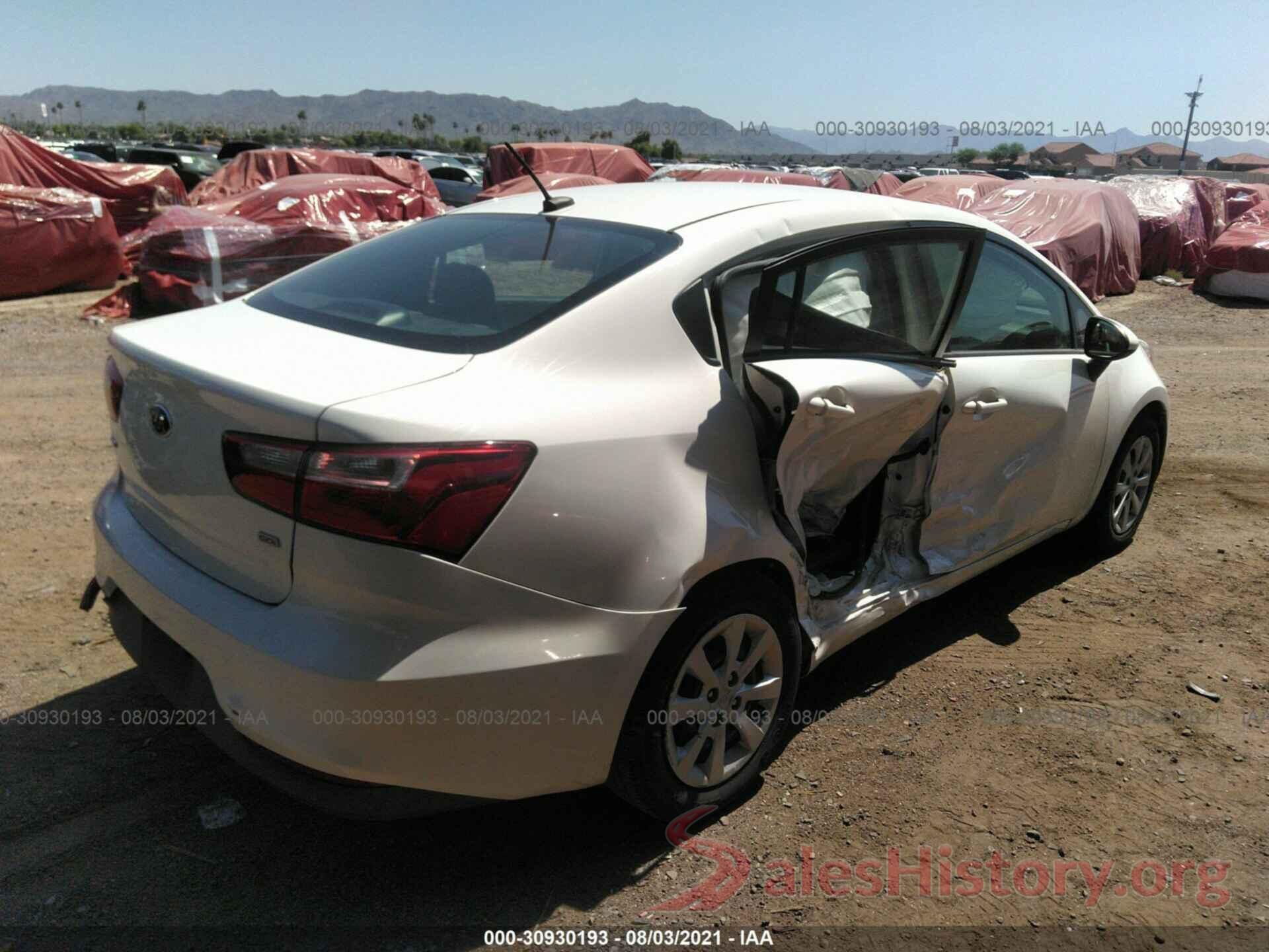 KNADM4A36G6604288 2016 KIA RIO