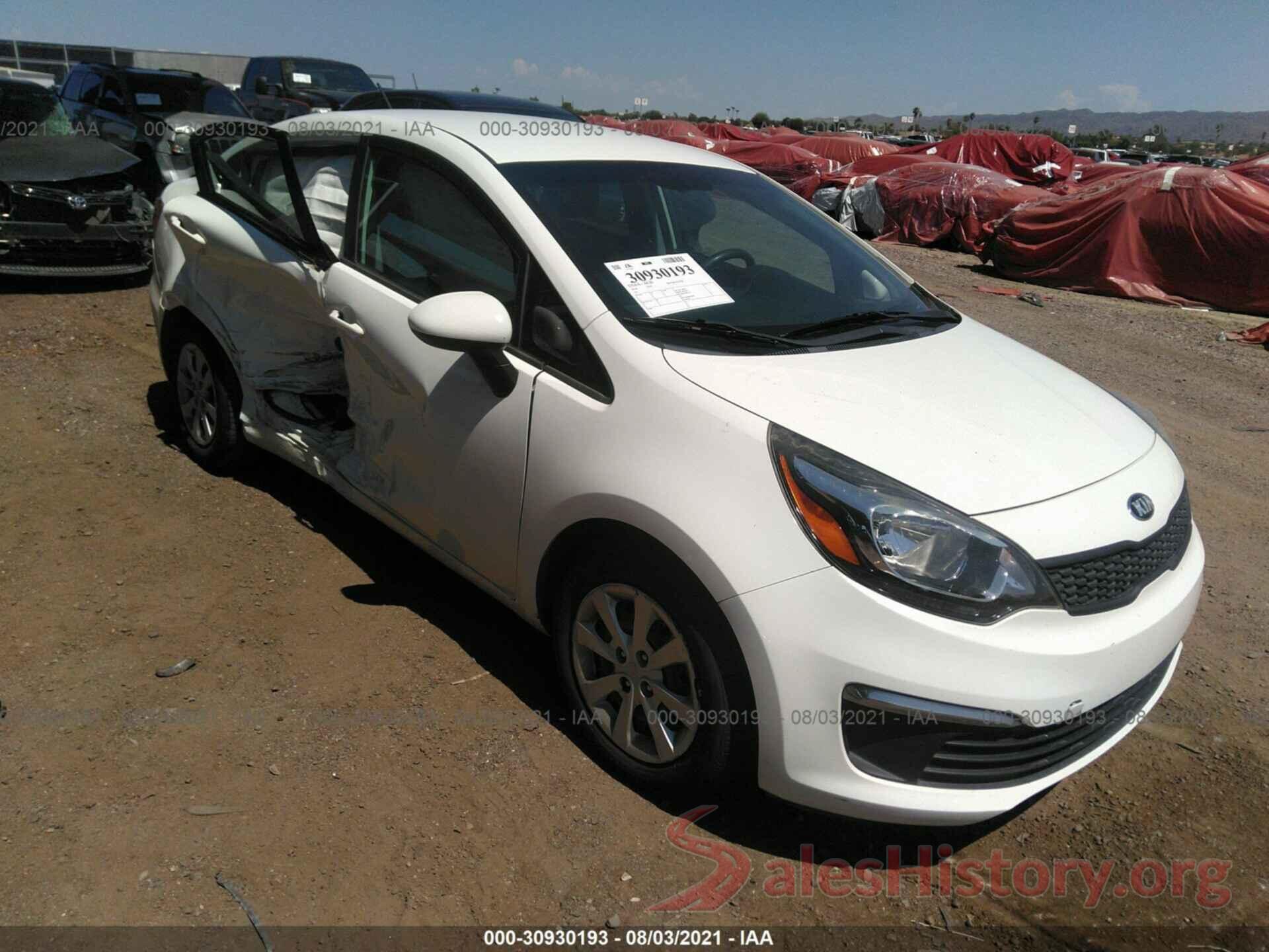 KNADM4A36G6604288 2016 KIA RIO