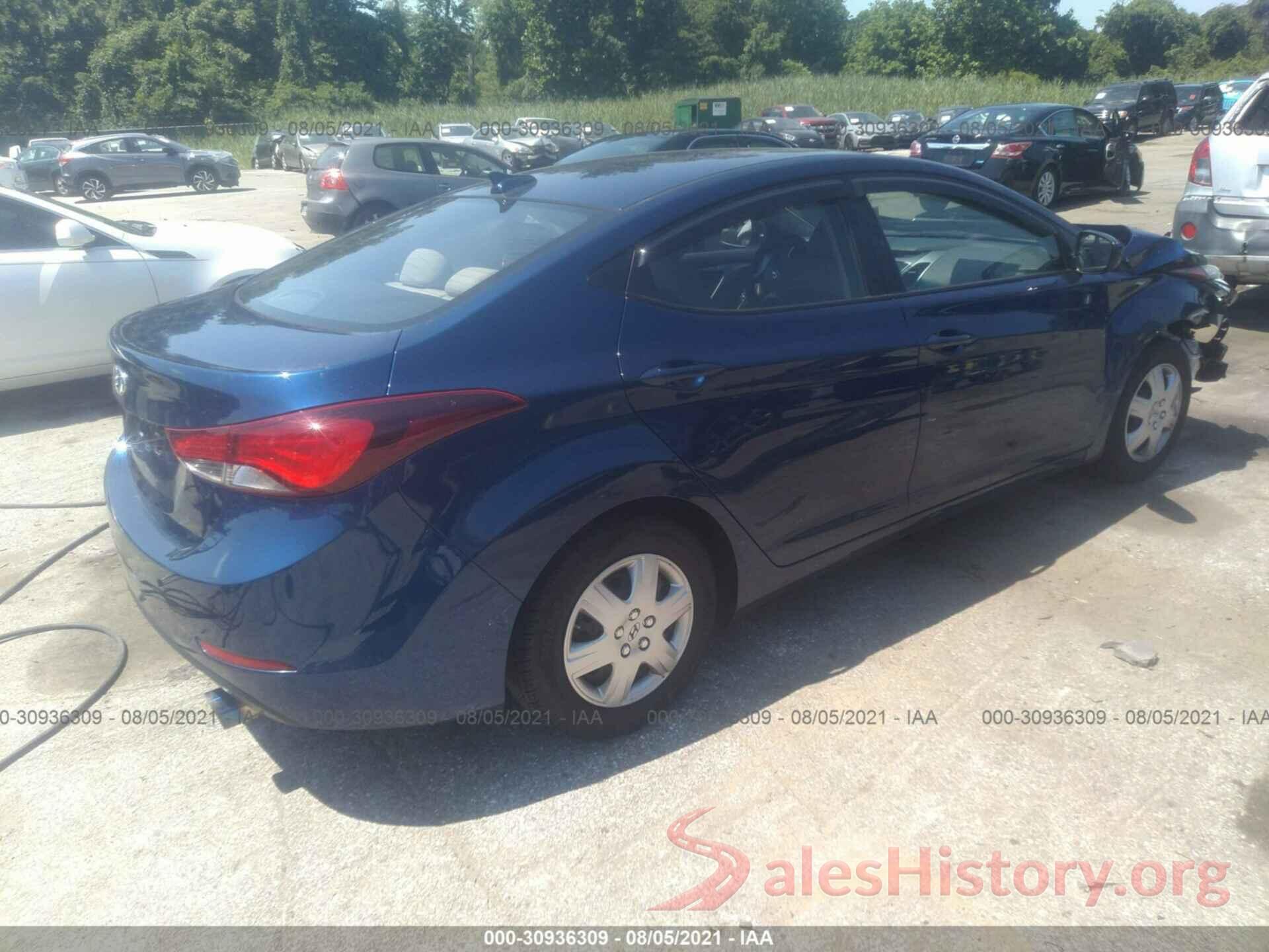 5NPDH4AE3GH782318 2016 HYUNDAI ELANTRA