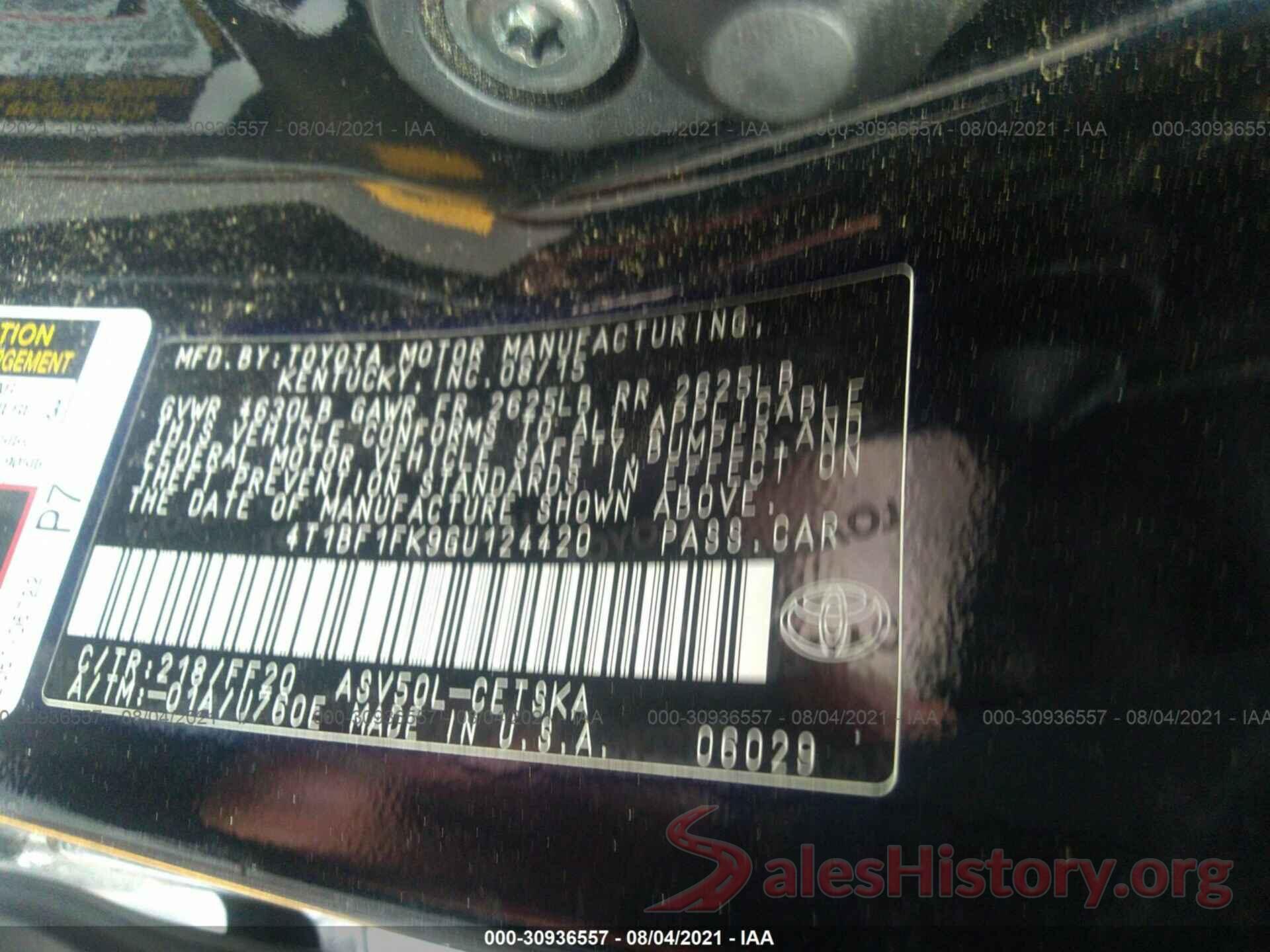 4T1BF1FK9GU124420 2016 TOYOTA CAMRY