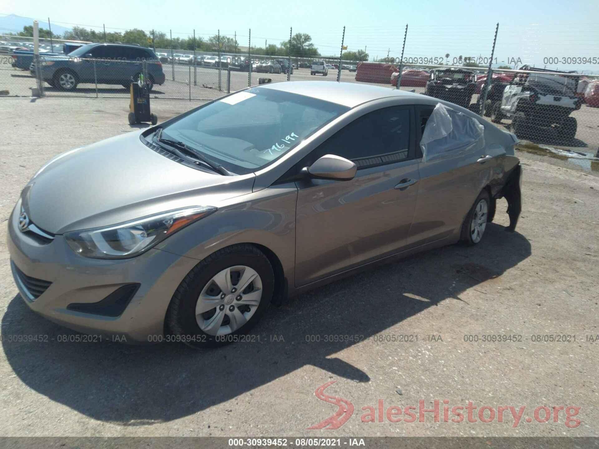 5NPDH4AE3GH796199 2016 HYUNDAI ELANTRA