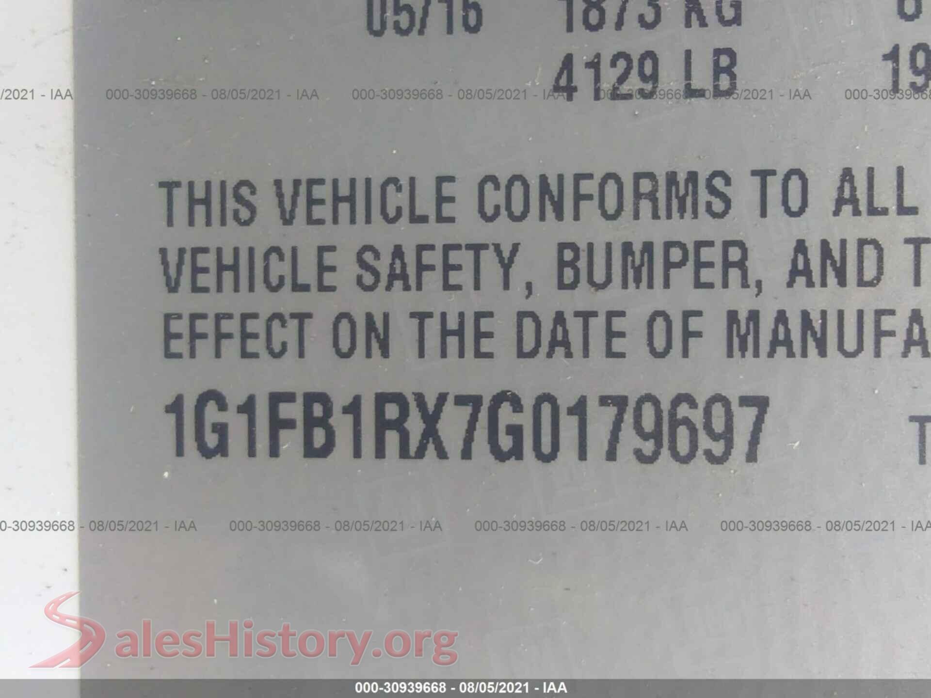 2016 CHEVROLET CAMARO VIN 1G1FB1RX7G0179697, engine bay
