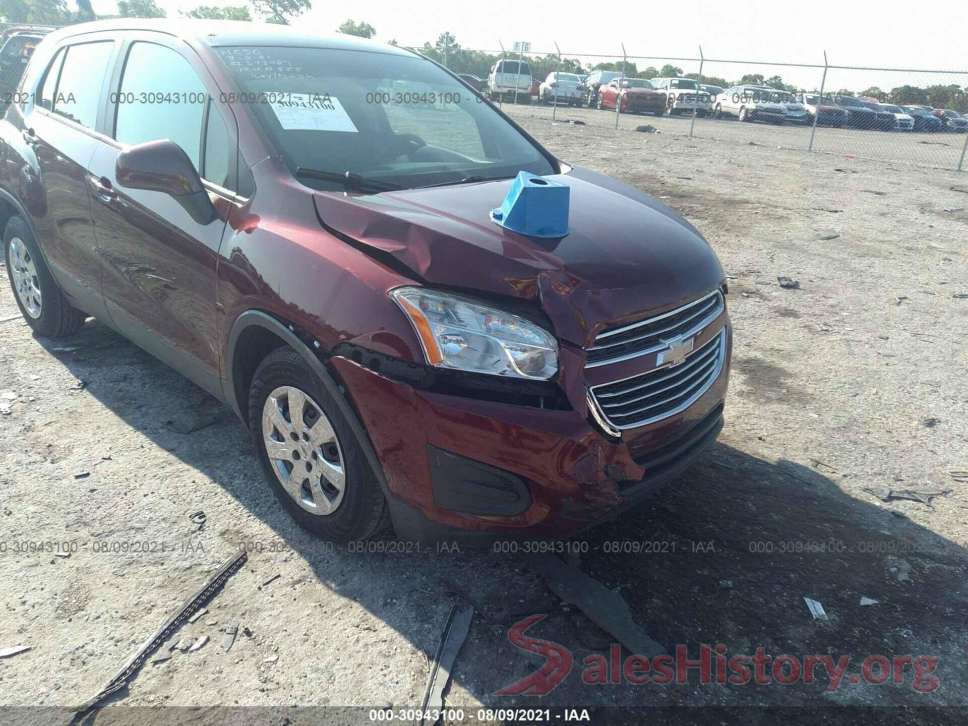 3GNCJKSB8GL277522 2016 CHEVROLET TRAX