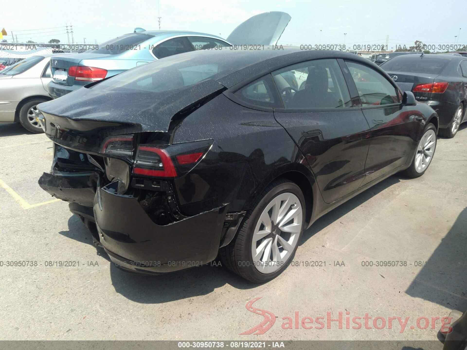 5YJ3E1EB4MF974960 2021 TESLA MODEL 3