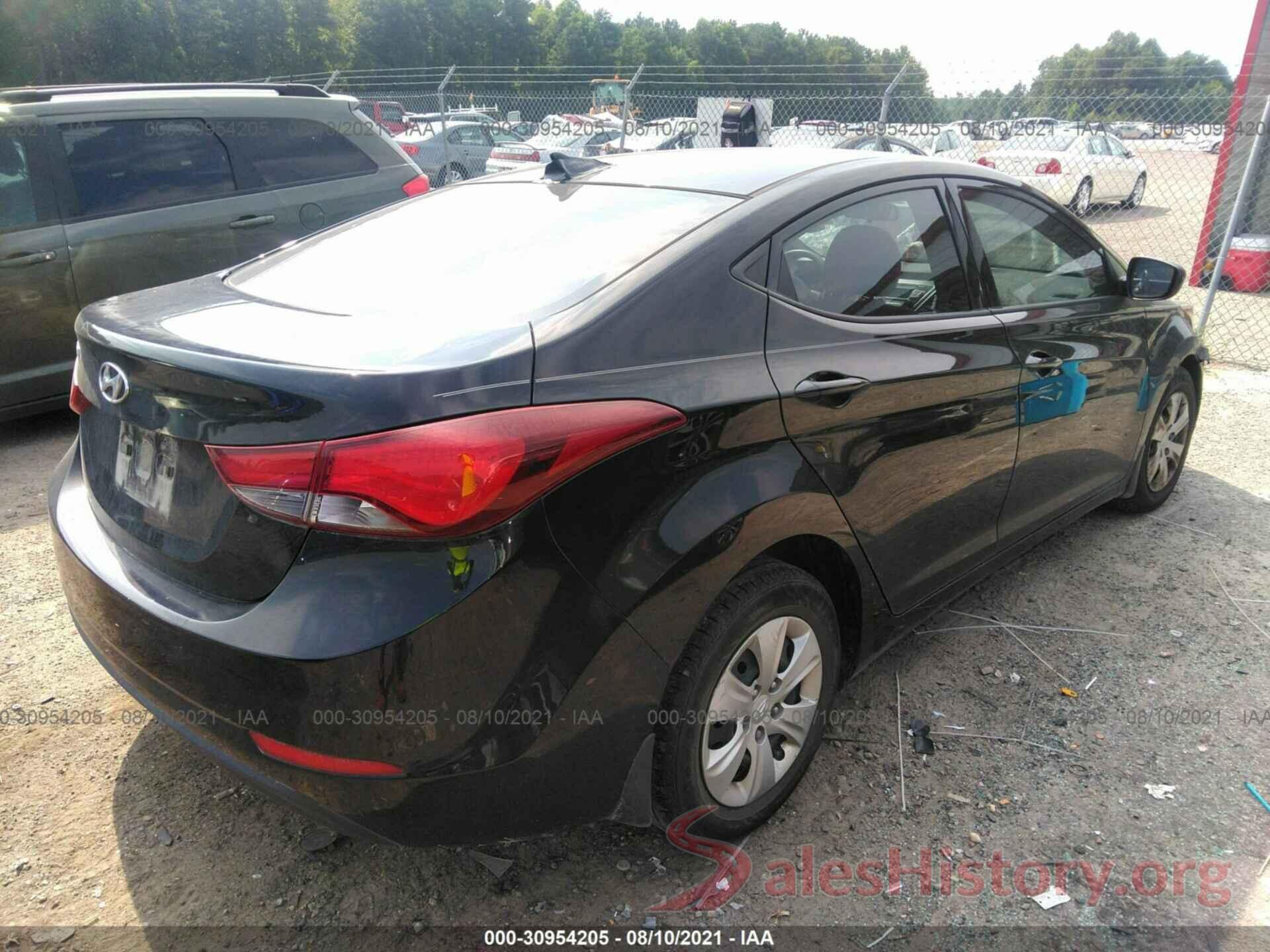 5NPDH4AE4GH769528 2016 HYUNDAI ELANTRA