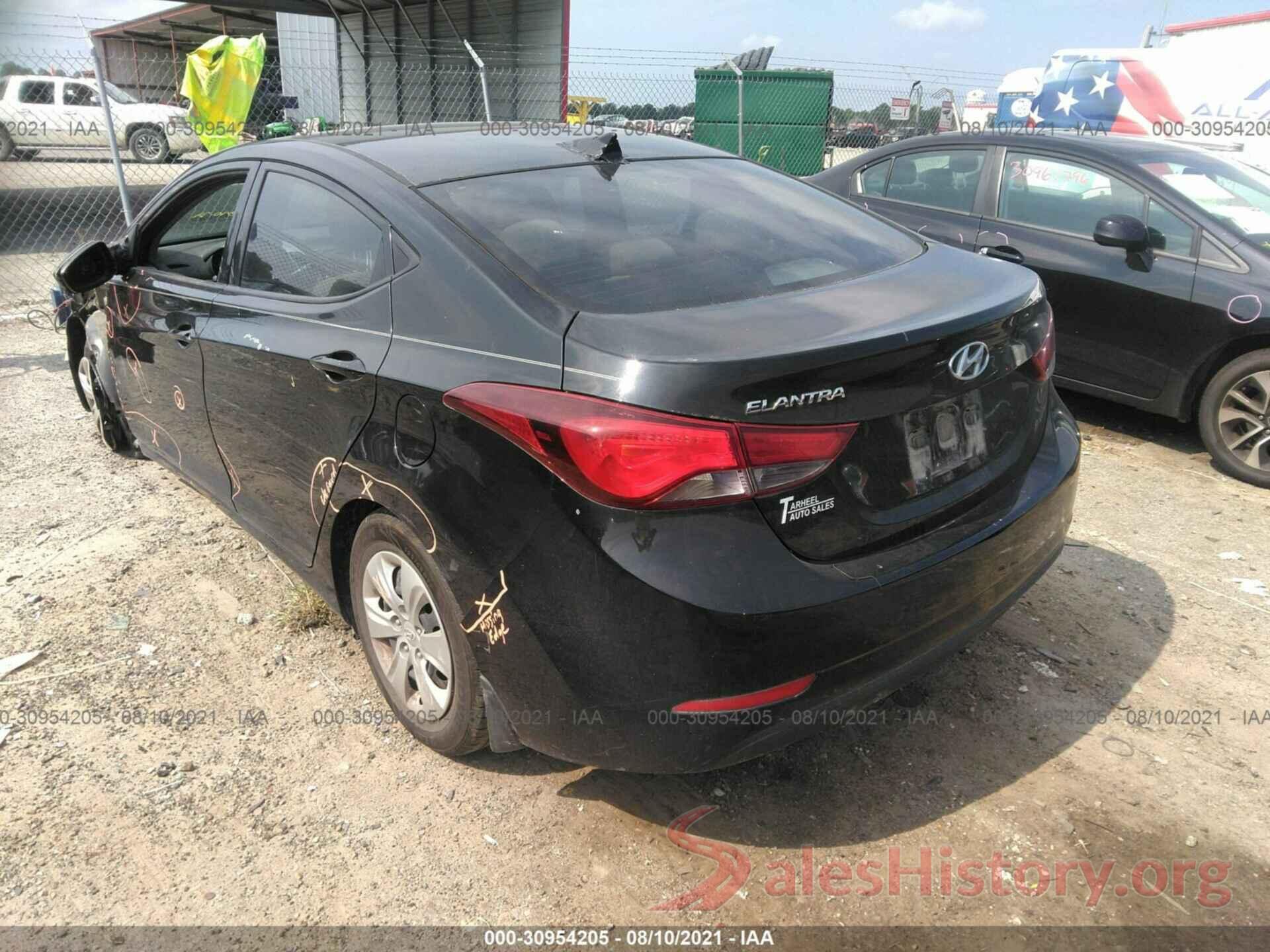 5NPDH4AE4GH769528 2016 HYUNDAI ELANTRA